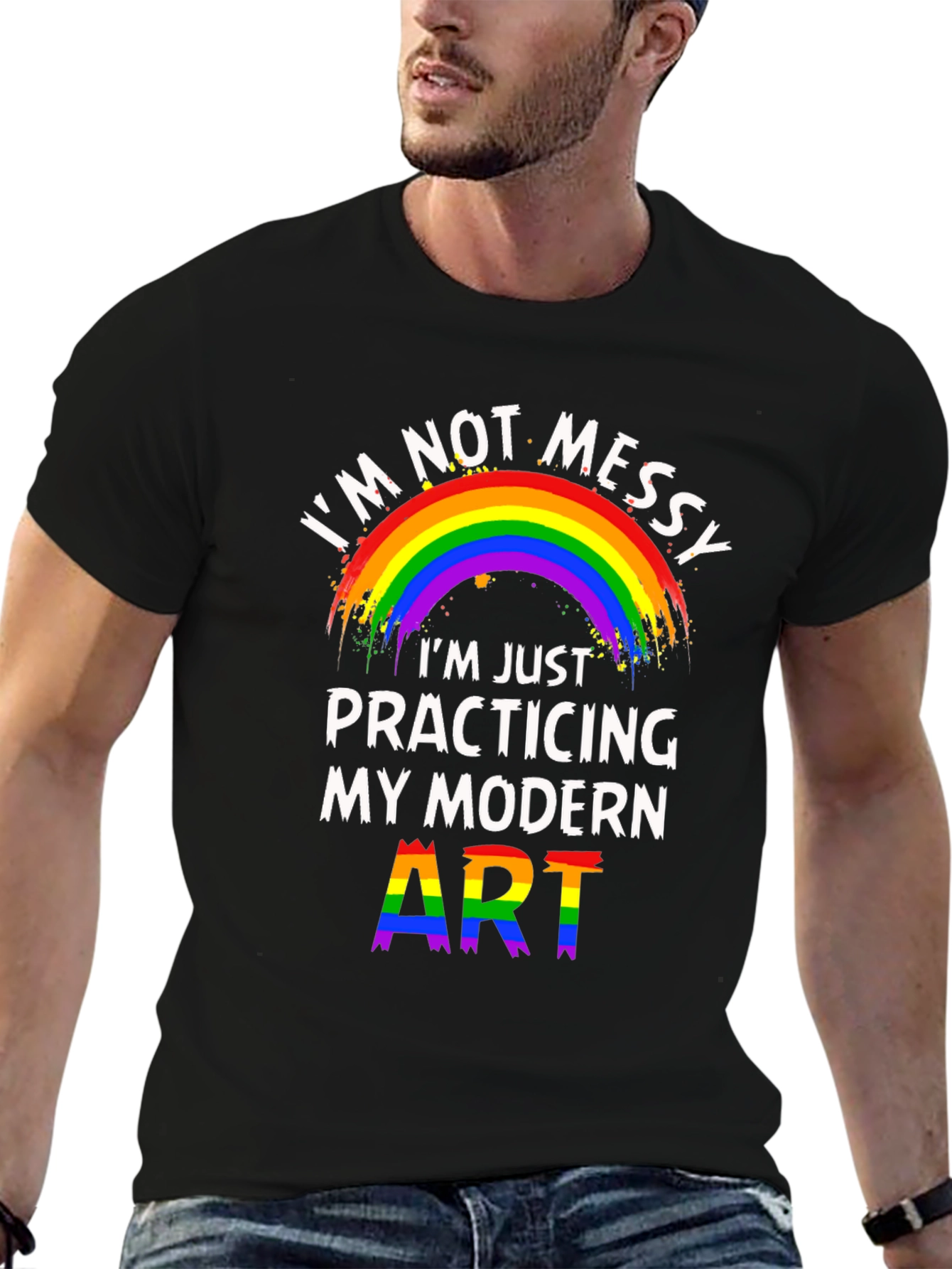 Funny Modern Art Rainbow T-Shirt