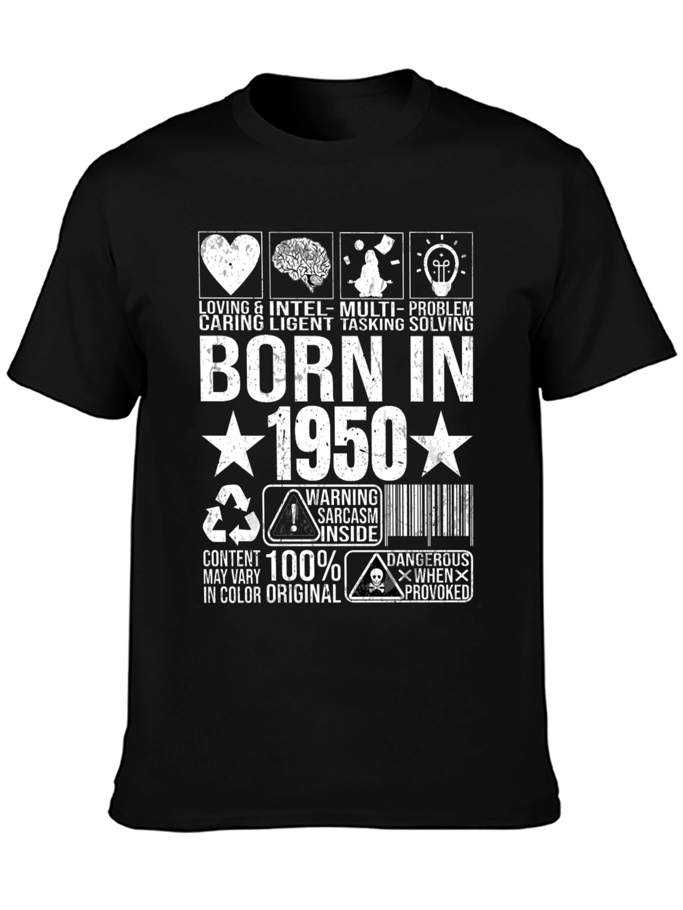 Born in 1950 Sarcastic Humor Graphic Tee