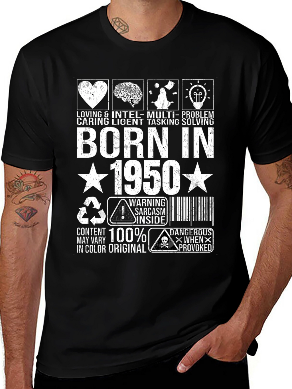 Born in 1950 Sarcastic Humor Graphic Tee