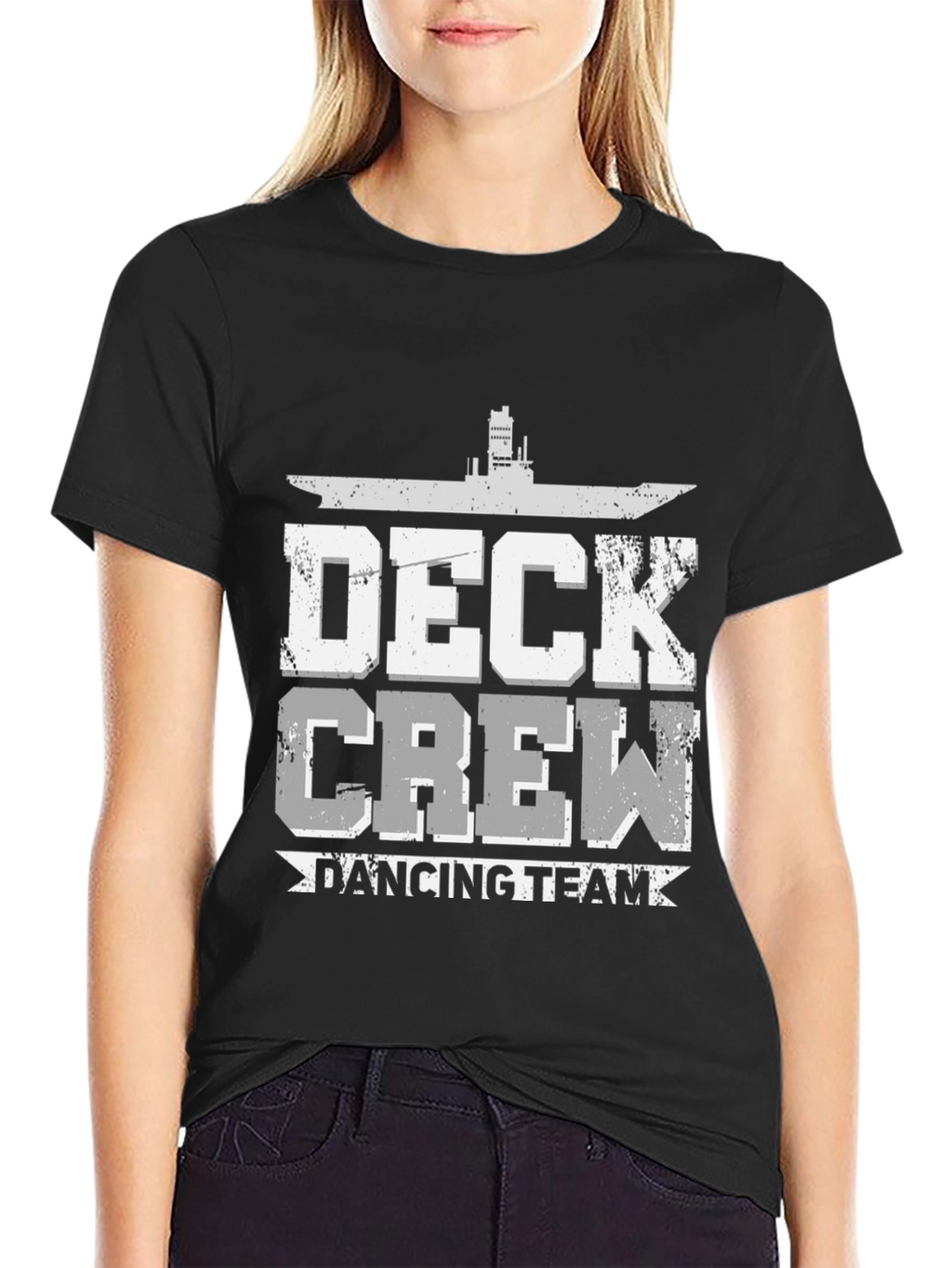 Deck Crew Dancing Team Black Graphic Tee