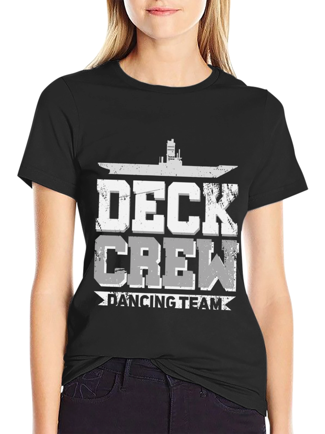 Deck Crew Dancing Team Black Graphic Tee