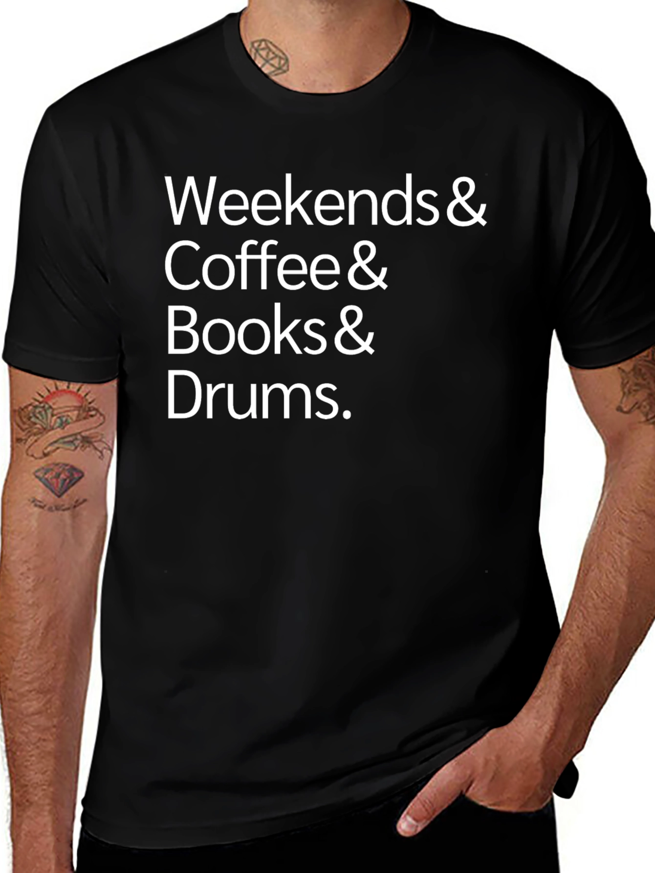 Weekends & Coffee & Books & Drums T-Shirt