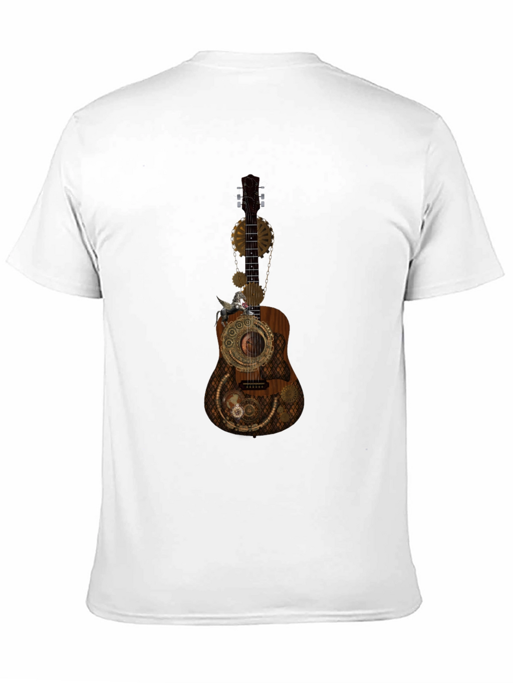 Steampunk Guitar Graphic Tee - Unique Design