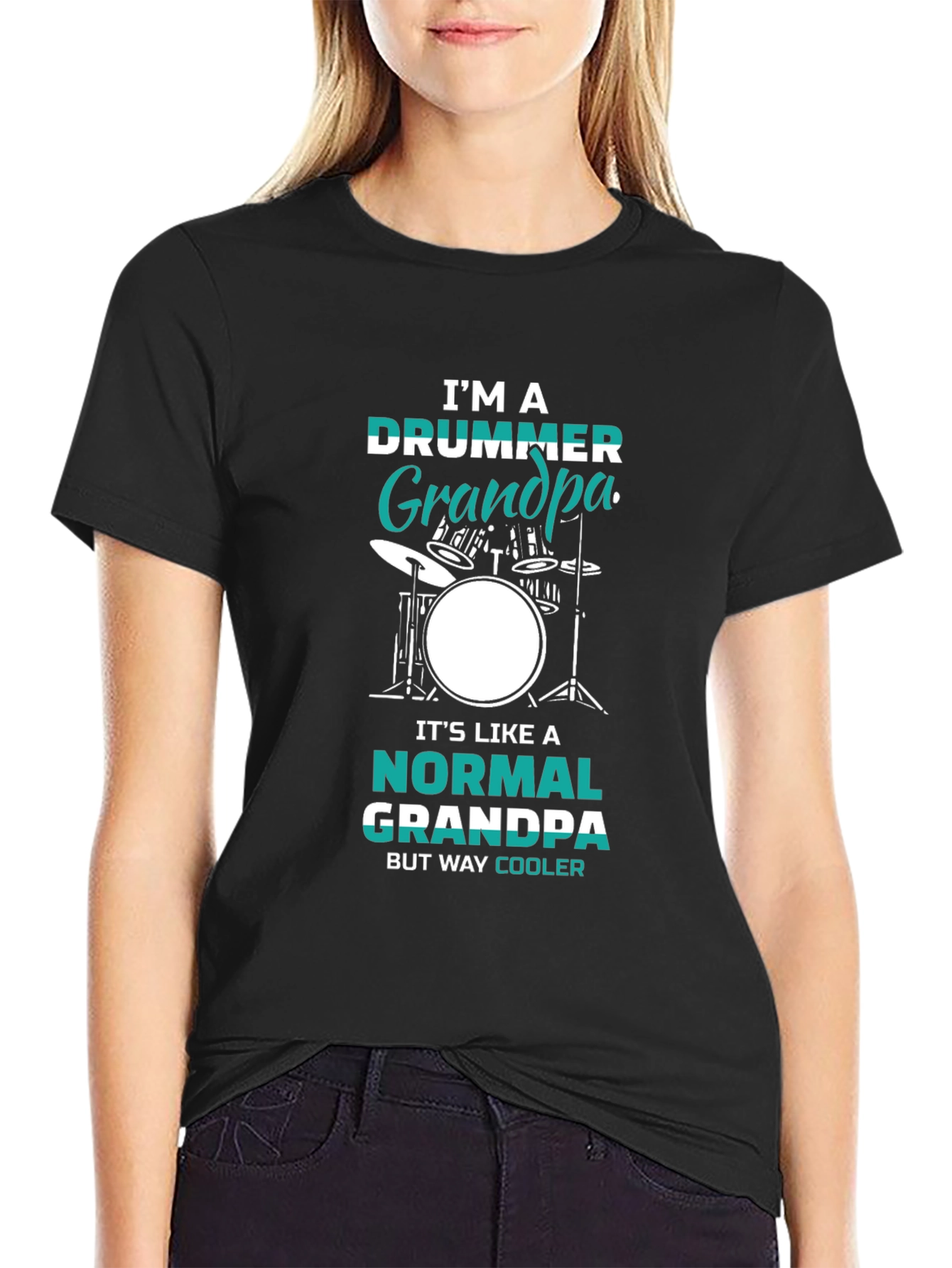 Drummer Grandpa Graphic T-Shirt - Cool Grandpa