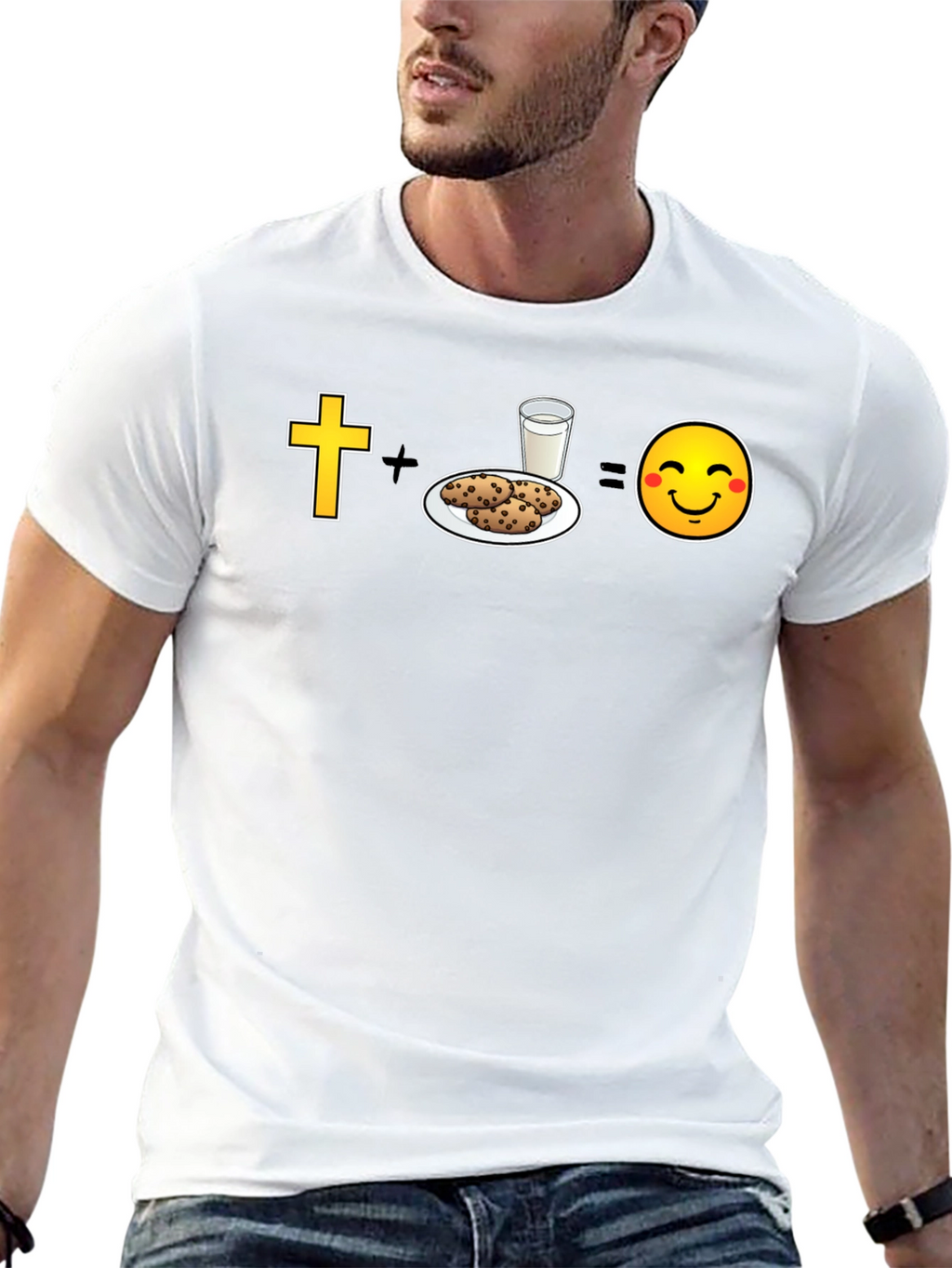 Christian Cookies & Milk = Happy Face T-Shirt