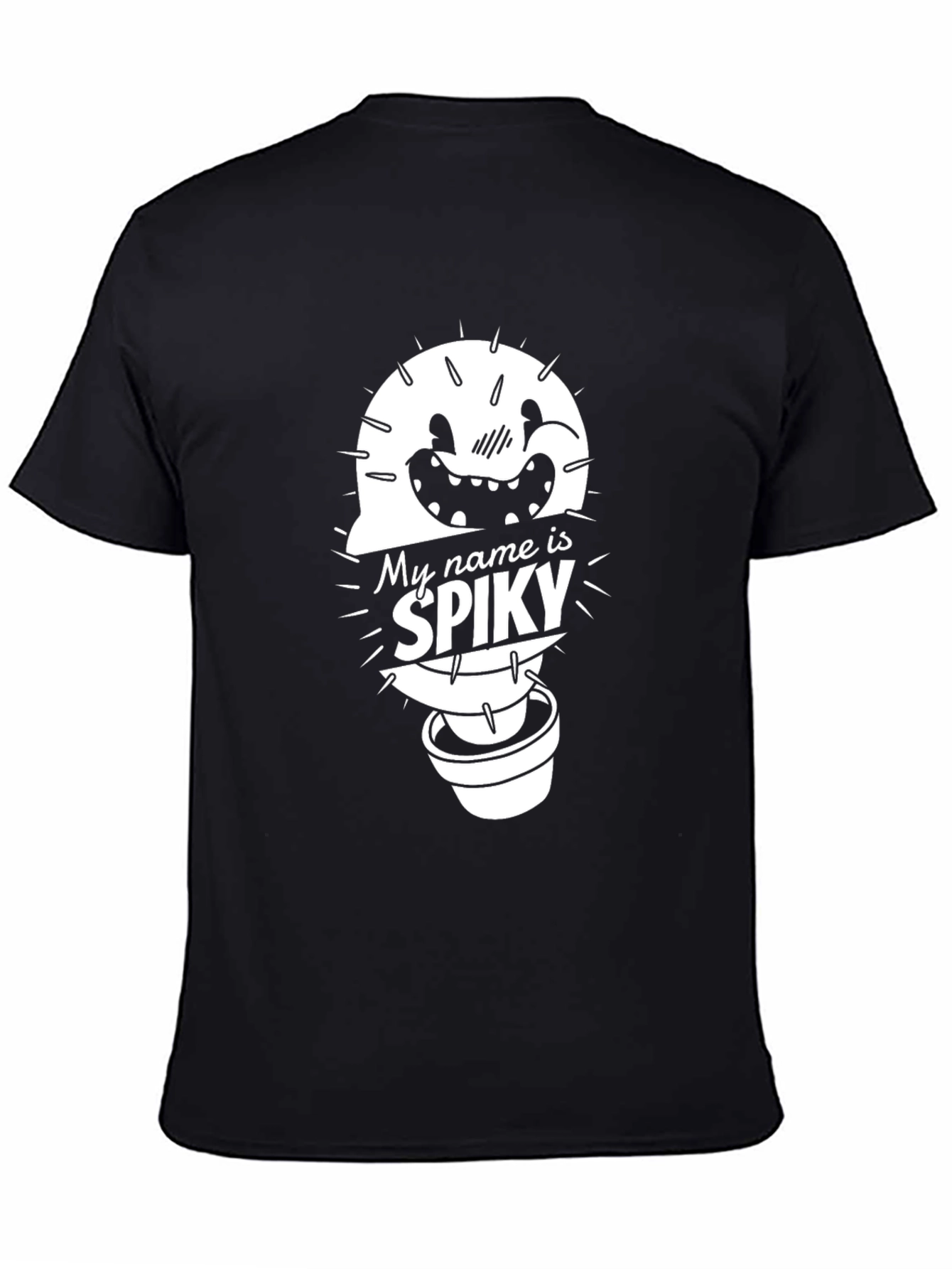 Spiky Cactus Graphic T-Shirt - Funny Cartoon Tee