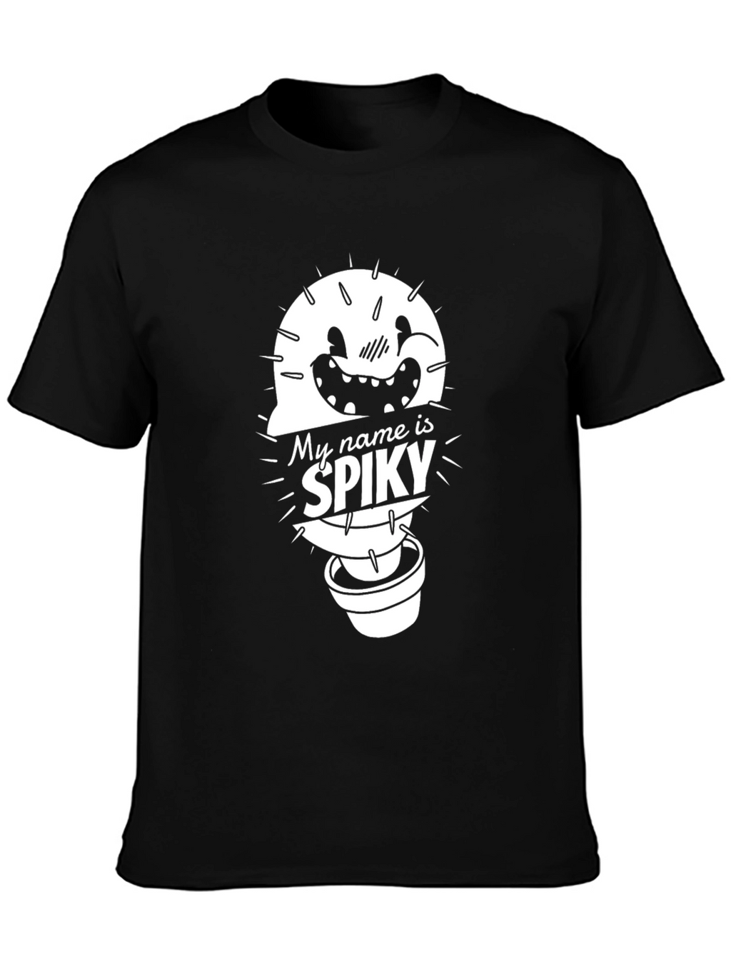Spiky Cactus Graphic T-Shirt - Funny Cartoon Tee