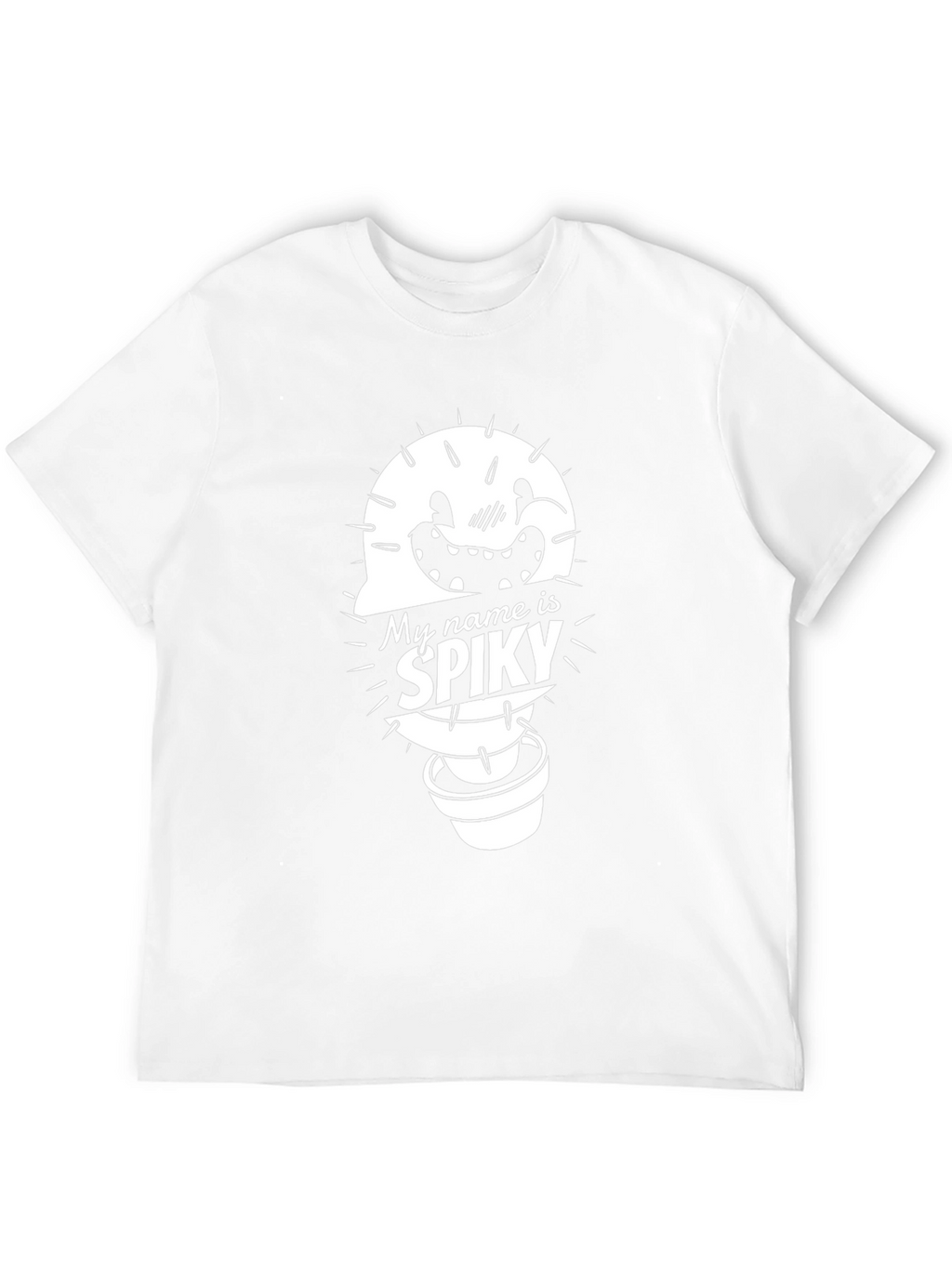 Spiky Cactus Graphic T-Shirt - Funny Cartoon Tee