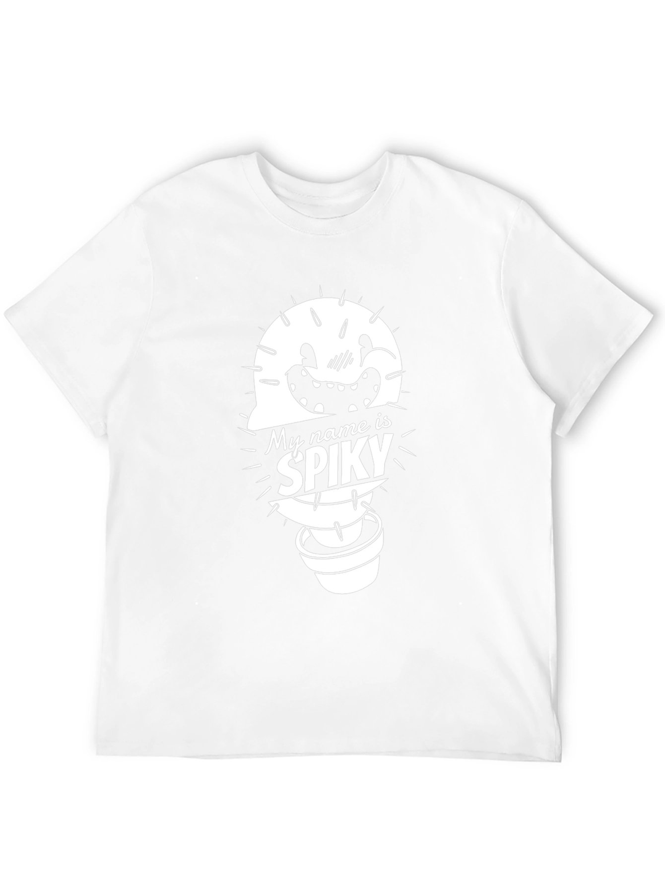 Spiky Cactus Graphic T-Shirt - Funny Cartoon Tee