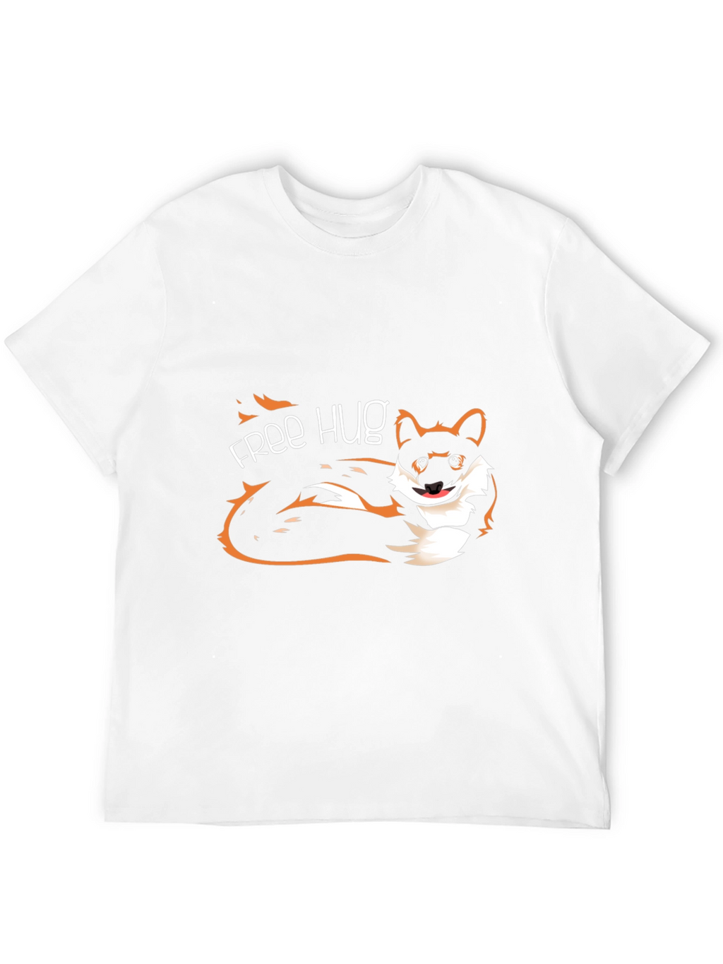 Free Hug Dog Graphic T-Shirt - Unisex Casual Tee