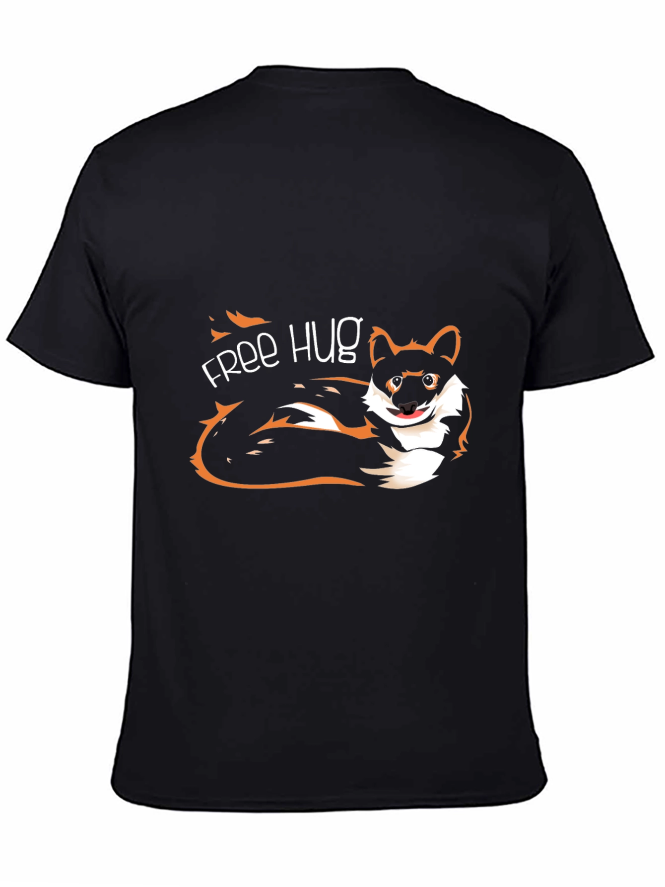 Free Hug Dog Graphic T-Shirt - Unisex Casual Tee