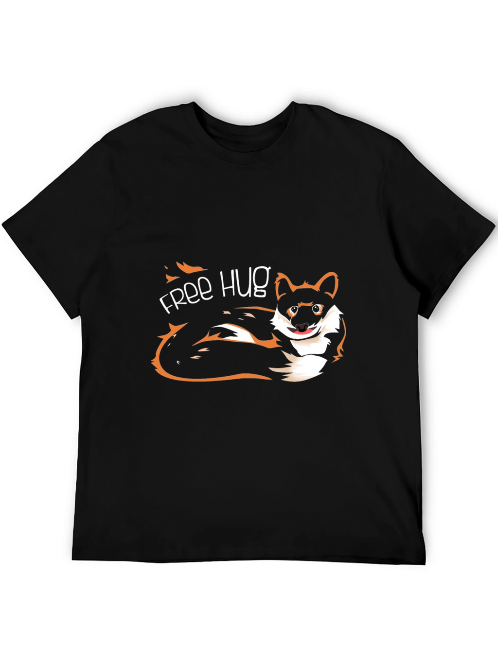 Free Hug Dog Graphic T-Shirt - Unisex Casual Tee