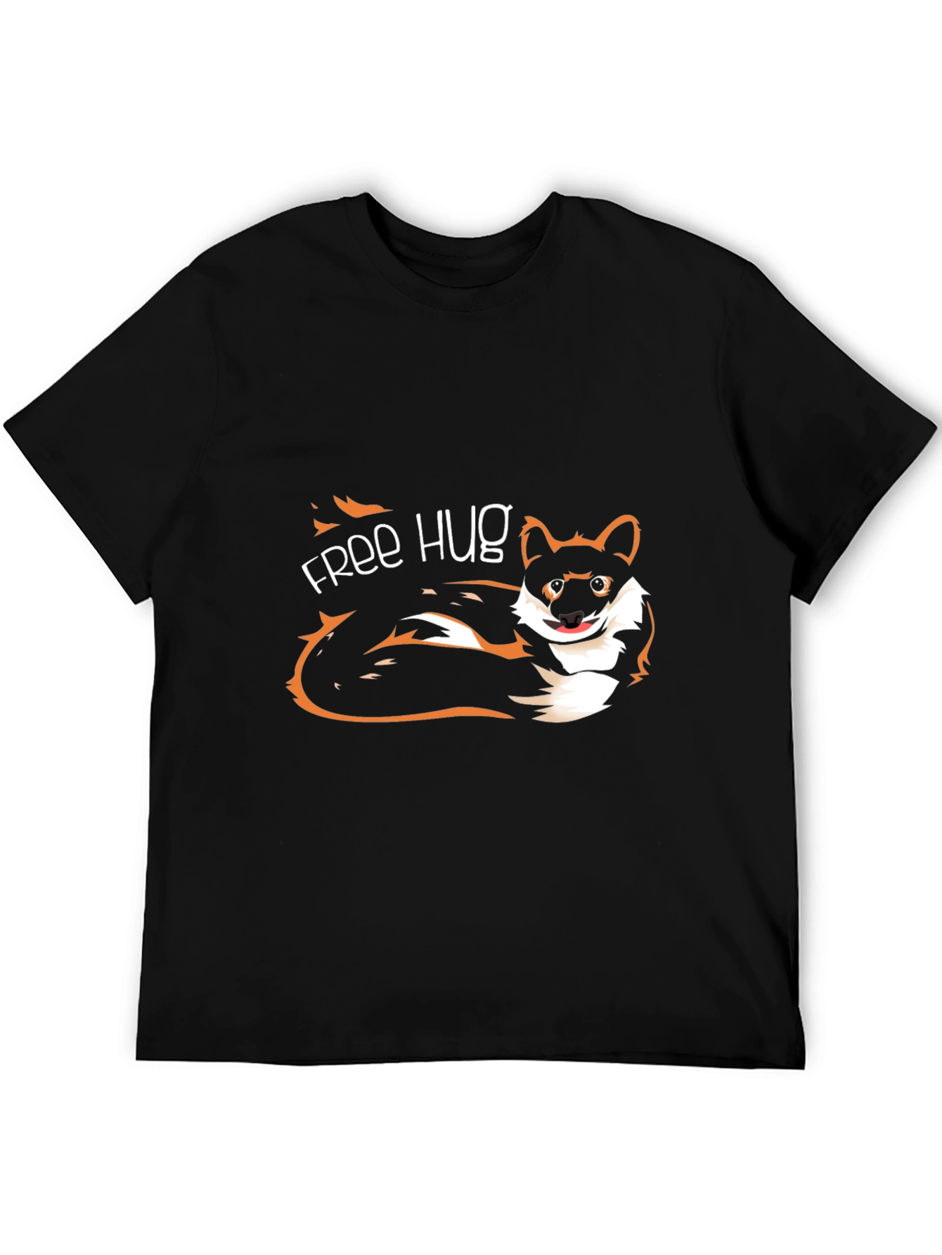 Free Hug Dog Graphic T-Shirt - Unisex Casual Tee