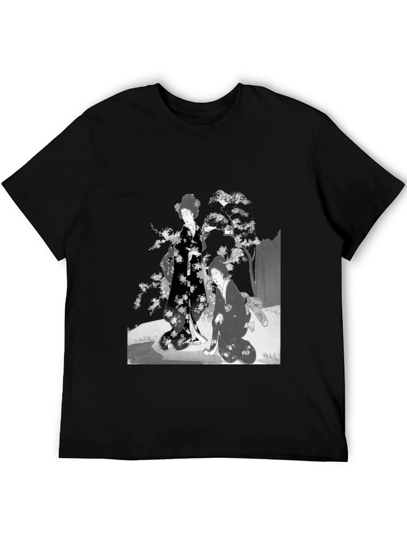 Geisha Art T-Shirt - Black