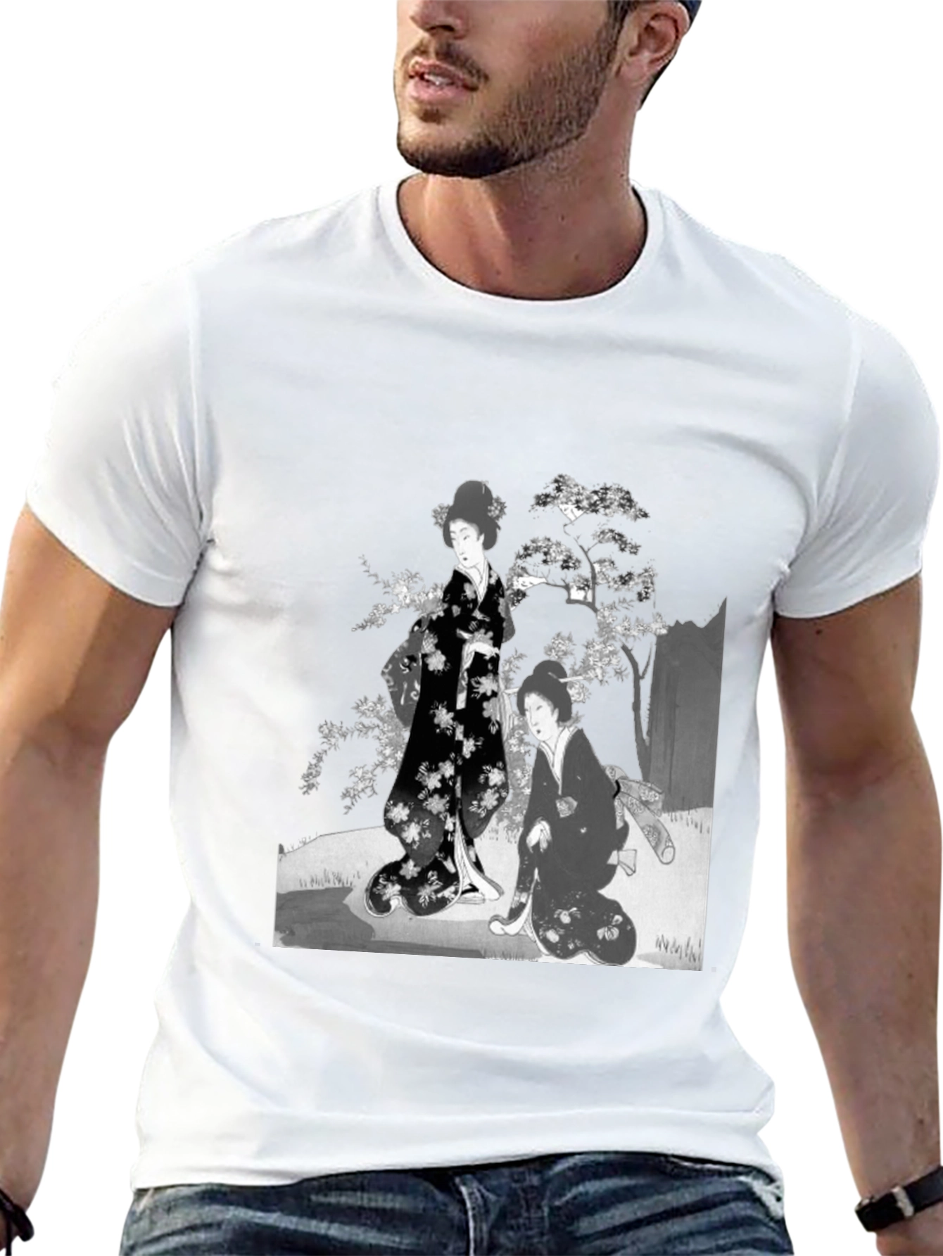 Geisha Art T-Shirt - Black
