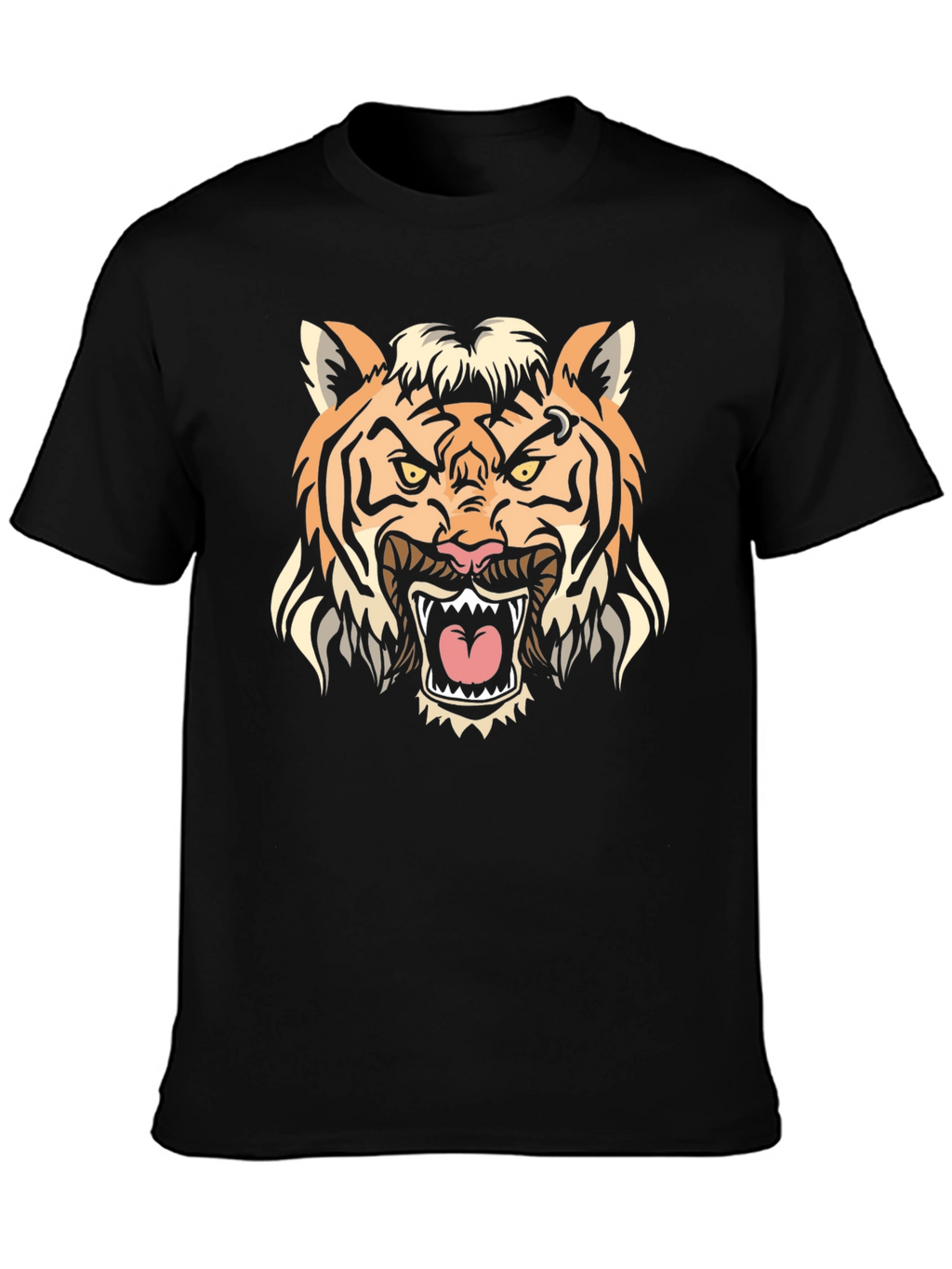 Tiger Graphic Tee - Bold Animal Print T-Shirt