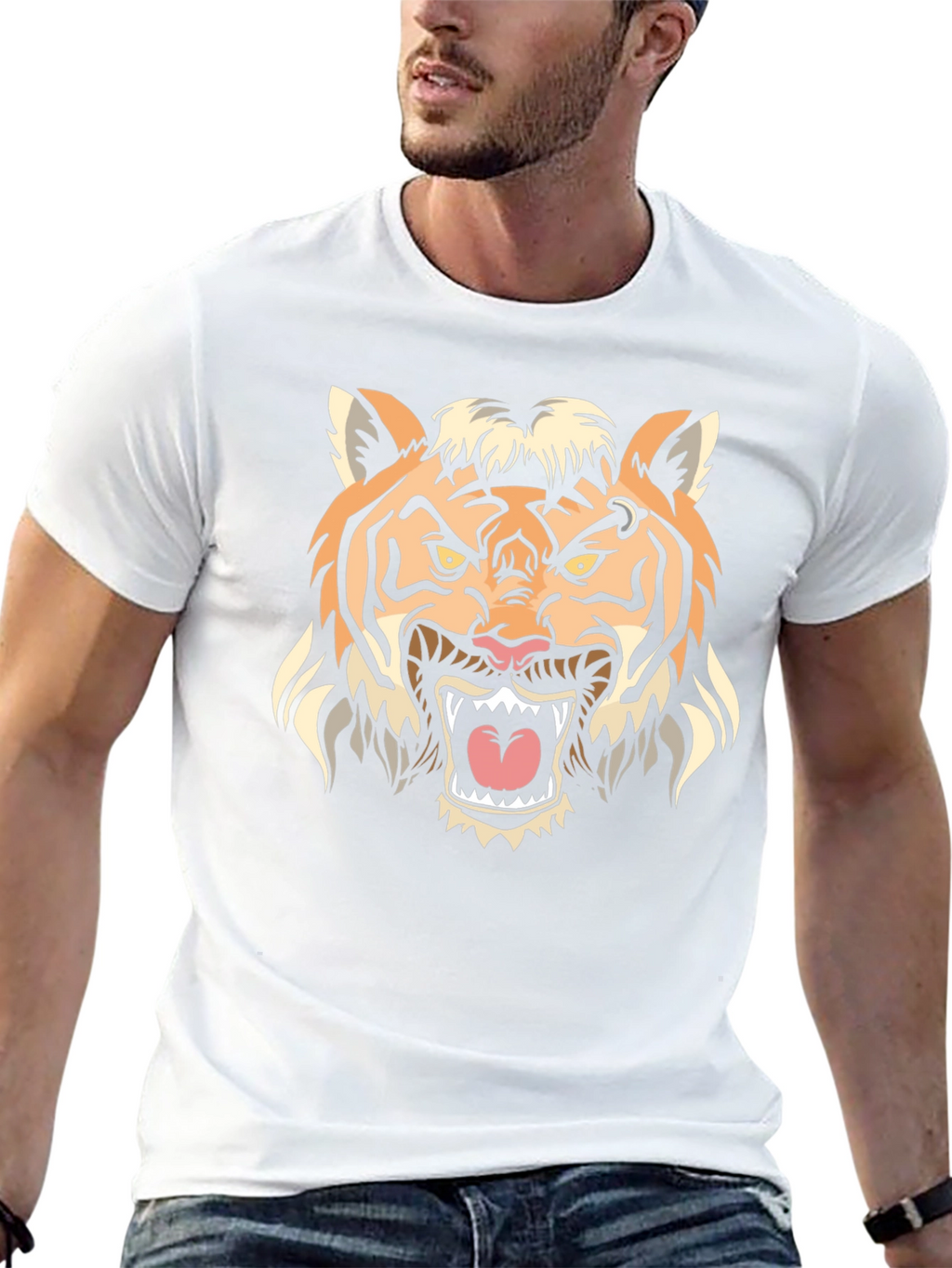 Tiger Graphic Tee - Bold Animal Print T-Shirt