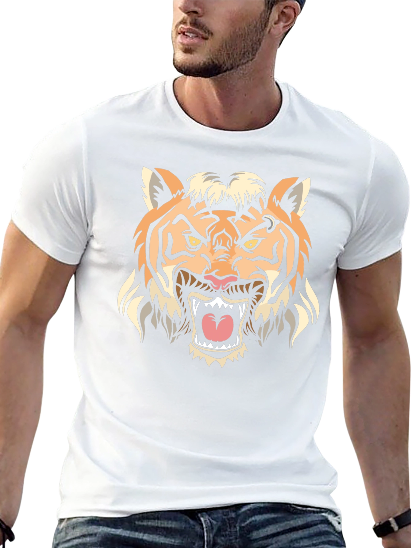 Tiger Graphic Tee - Bold Animal Print T-Shirt