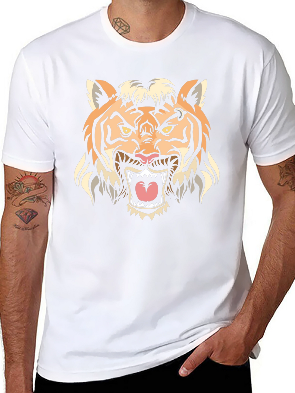 Tiger Graphic Tee - Bold Animal Print T-Shirt
