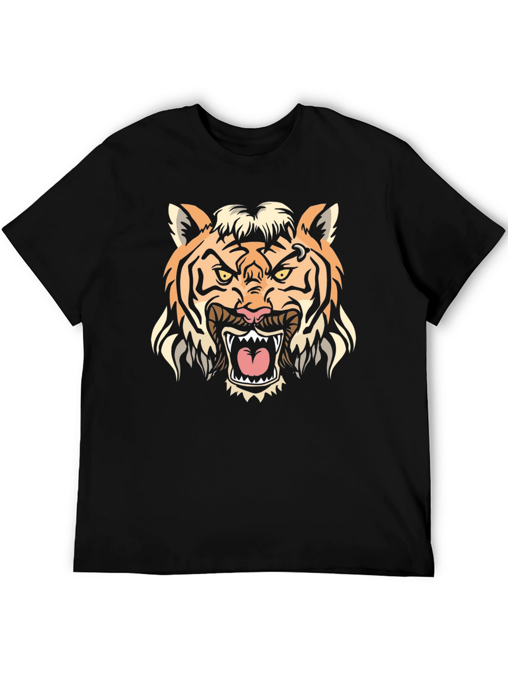 Tiger Graphic Tee - Bold Animal Print T-Shirt