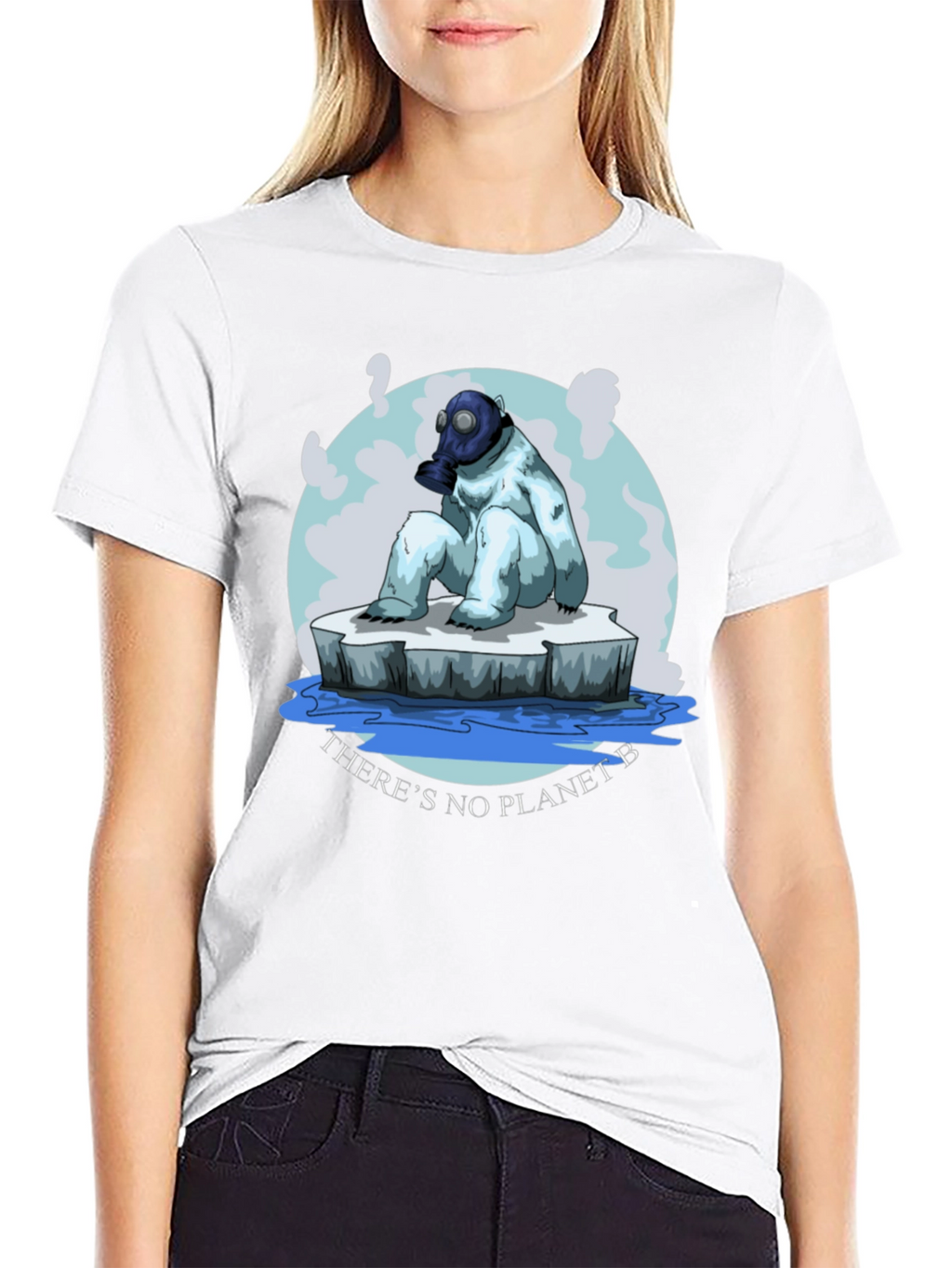 Eco-Aware T-Shirt: Polar Bear Gas Mask