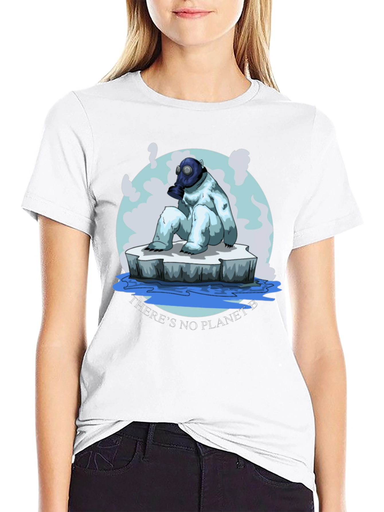 Eco-Aware T-Shirt: Polar Bear Gas Mask