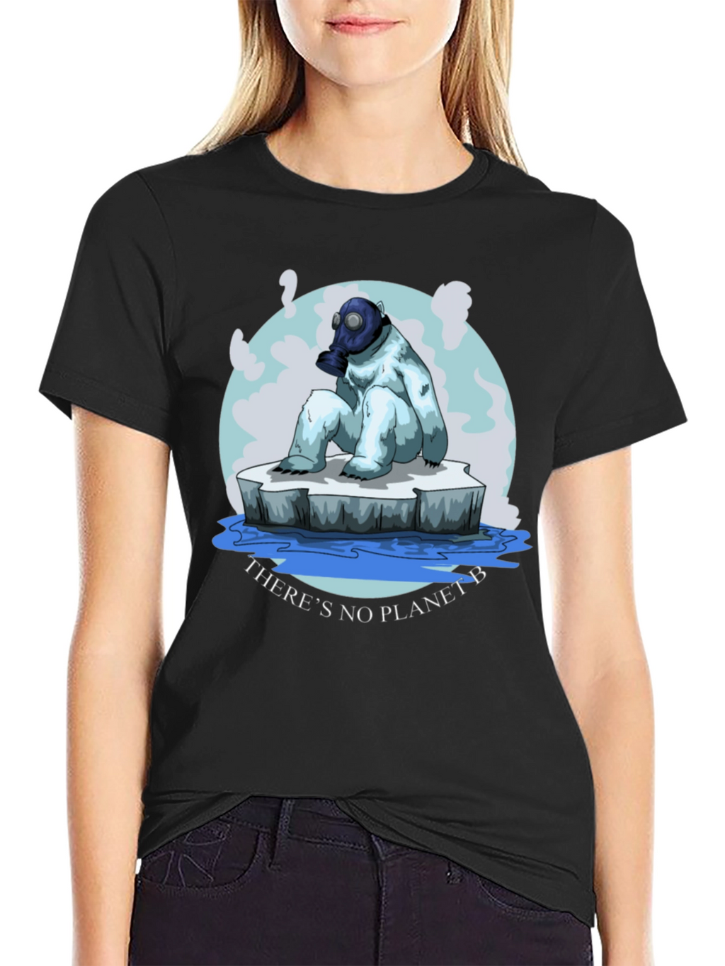 Eco-Aware T-Shirt: Polar Bear Gas Mask