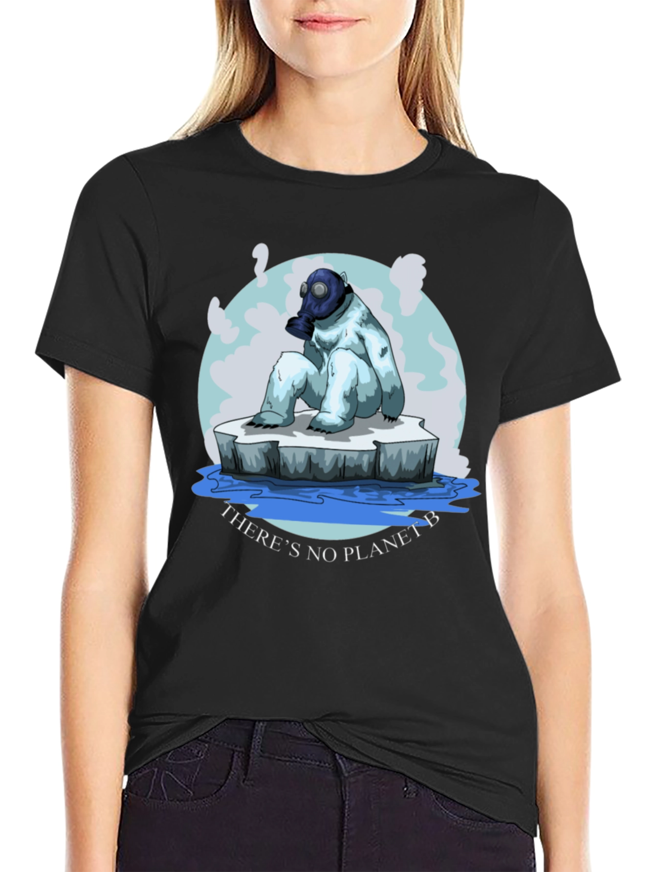 Eco-Aware T-Shirt: Polar Bear Gas Mask