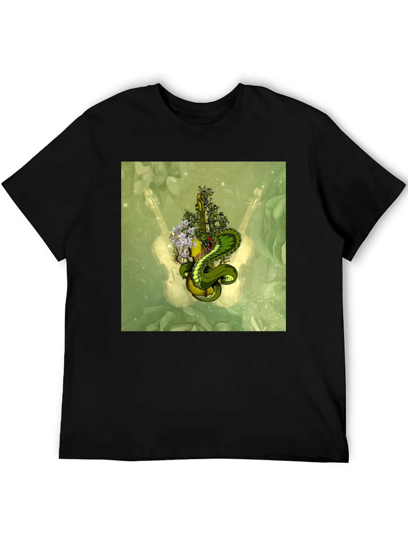 Cobra Guitar T-Shirt - Unique Musical Snake Tee