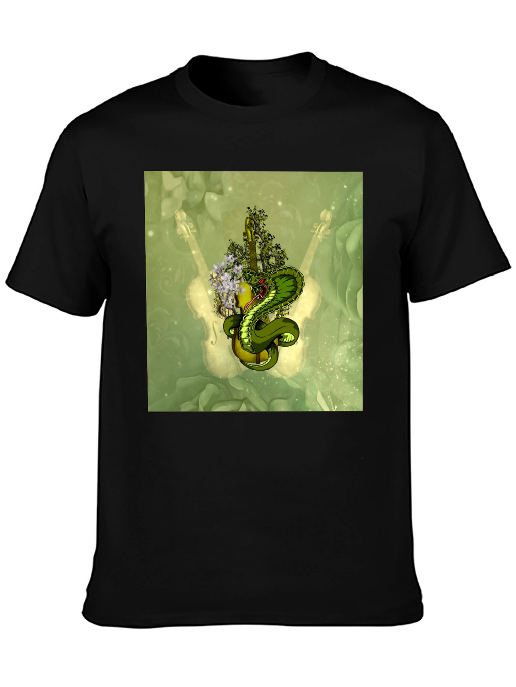 Cobra Guitar T-Shirt - Unique Musical Snake Tee