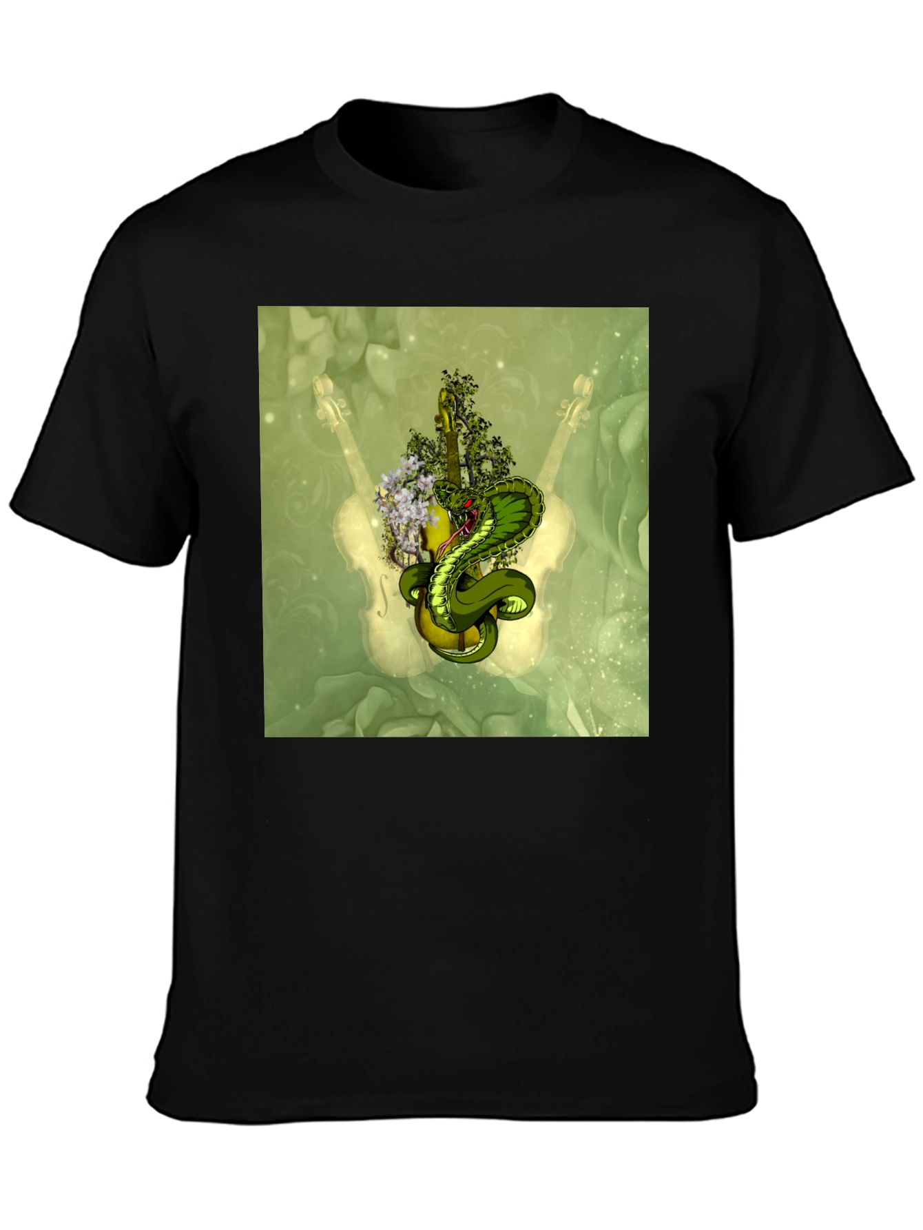 Cobra Guitar T-Shirt - Unique Musical Snake Tee