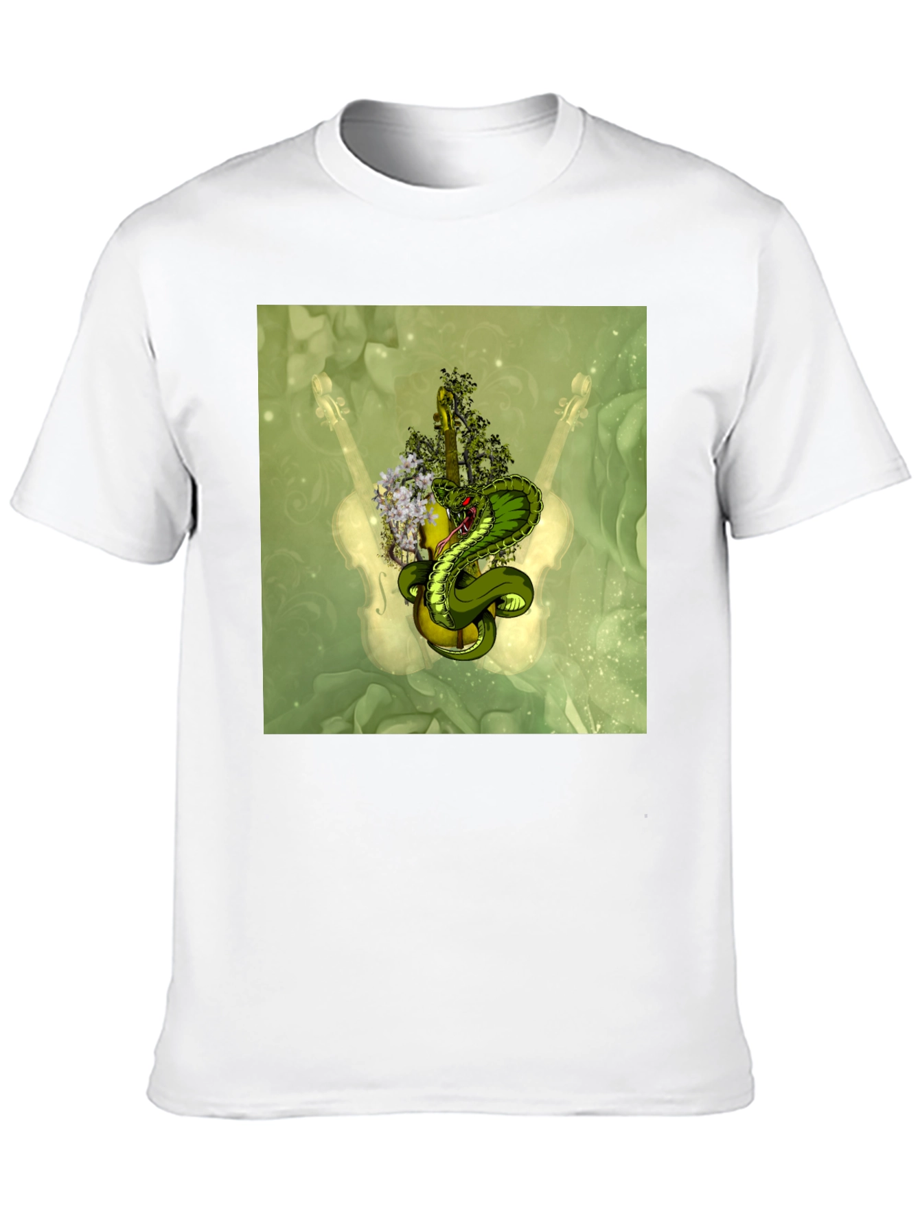 Cobra Guitar T-Shirt - Unique Musical Snake Tee