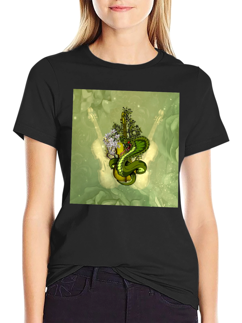 Cobra Guitar T-Shirt - Unique Musical Snake Tee