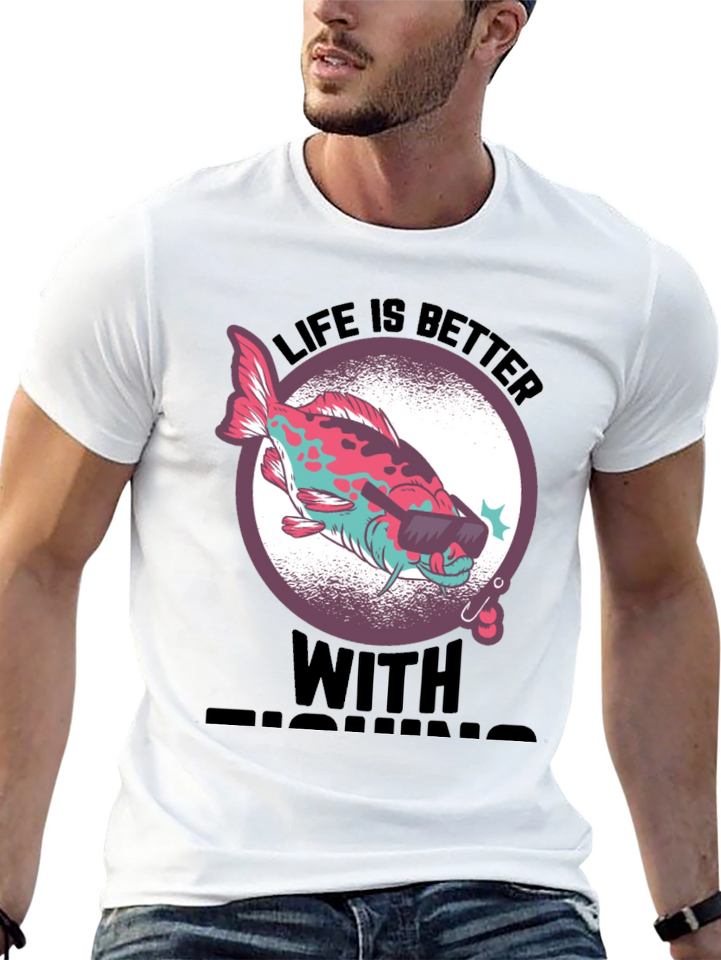 Cool Fishing Tee - Life is Better with Fishing