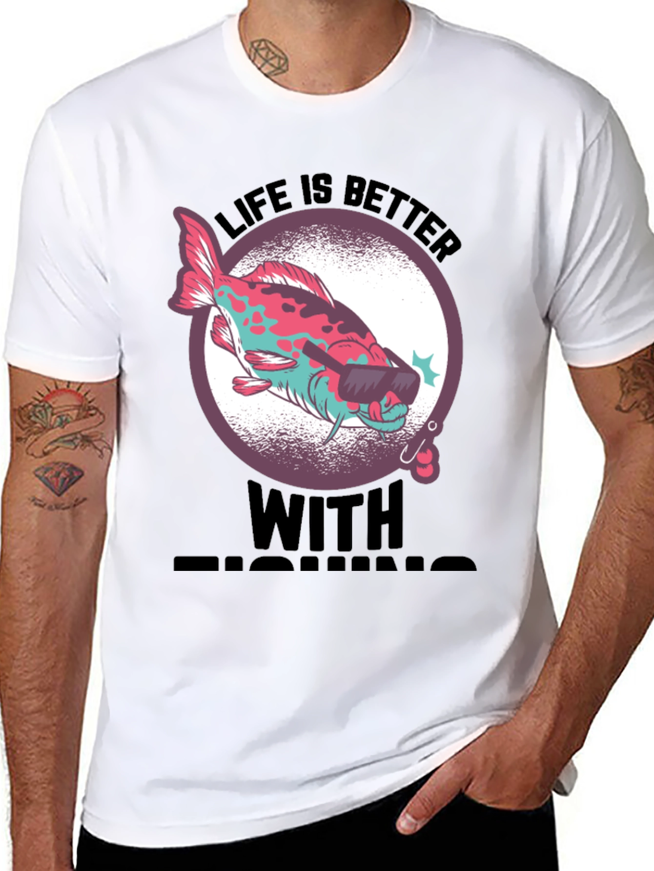 Cool Fishing Tee - Life is Better with Fishing