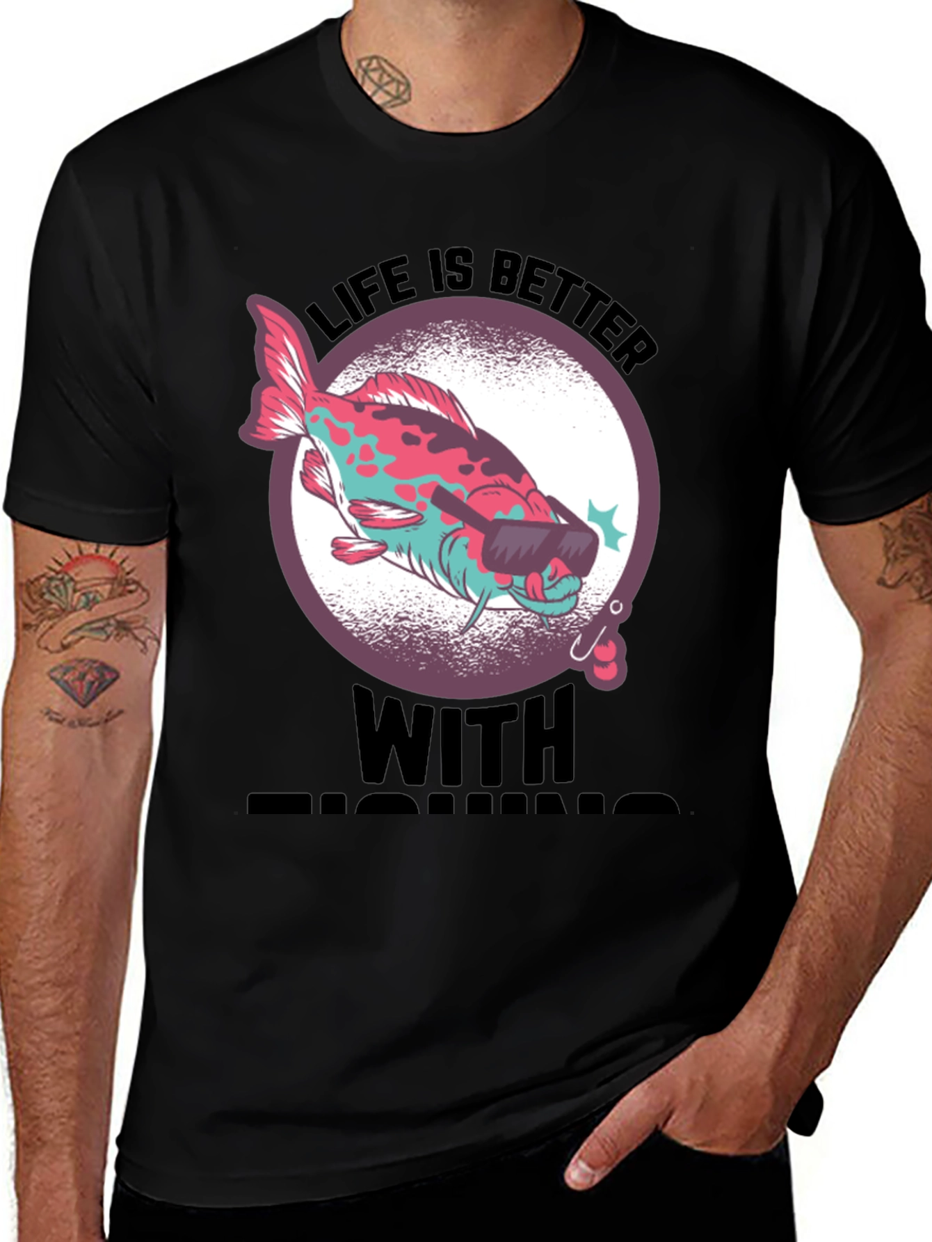 Cool Fishing Tee - Life is Better with Fishing