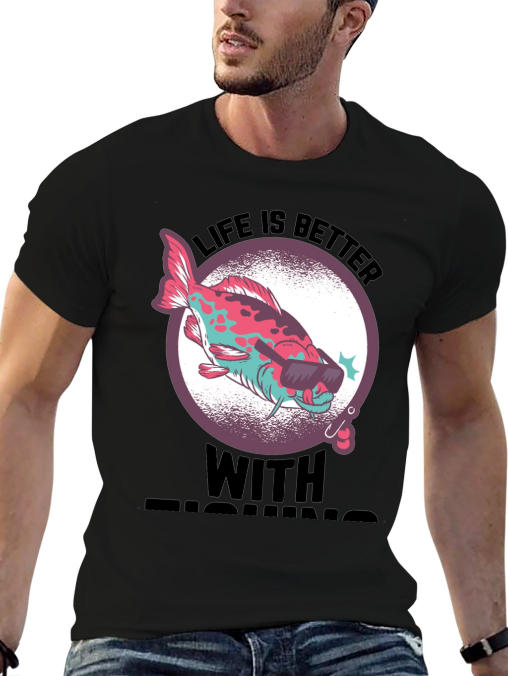 Cool Fishing Tee - Life is Better with Fishing
