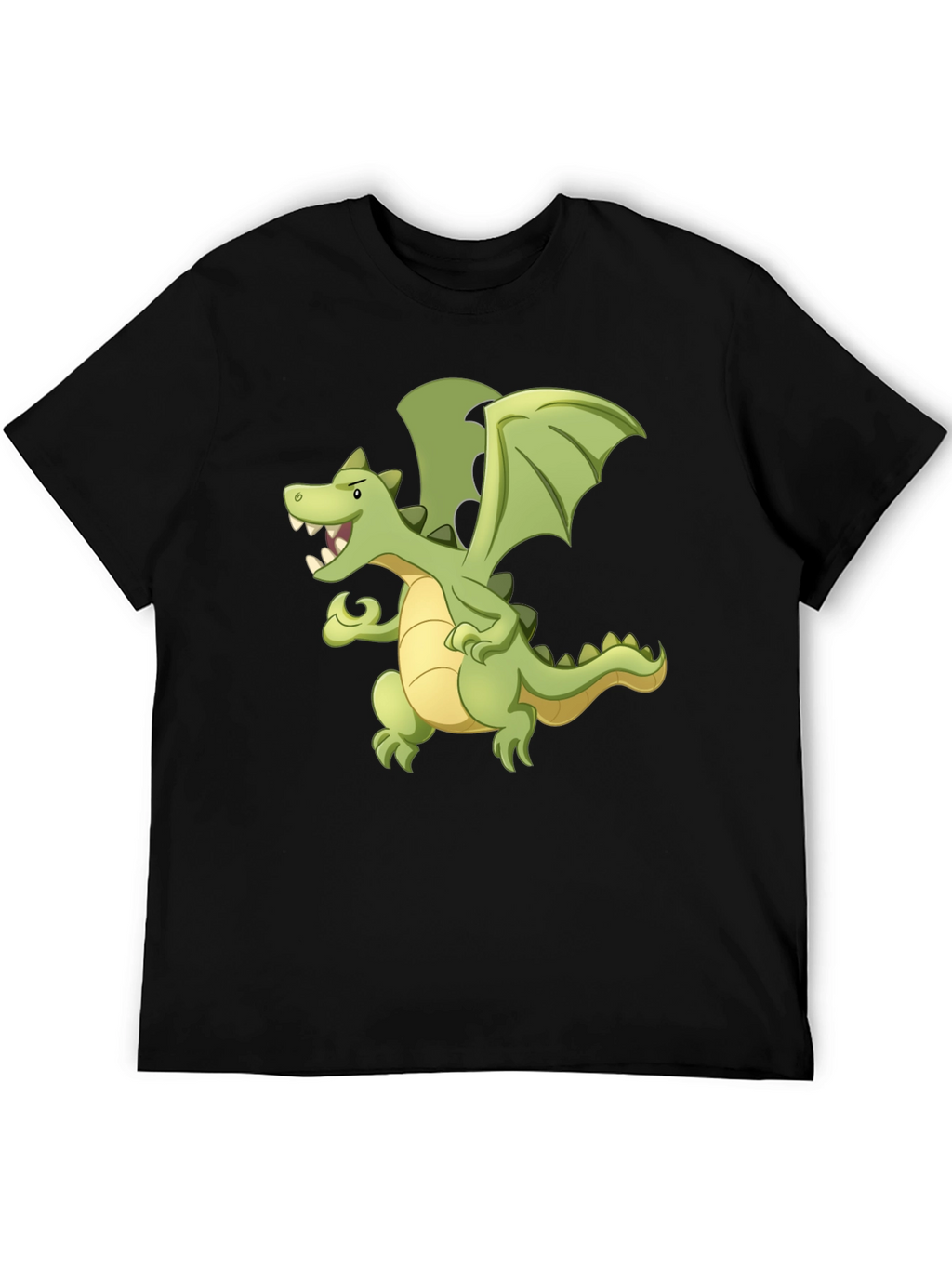 Dragon Graphic Tee - Black Cotton T-Shirt