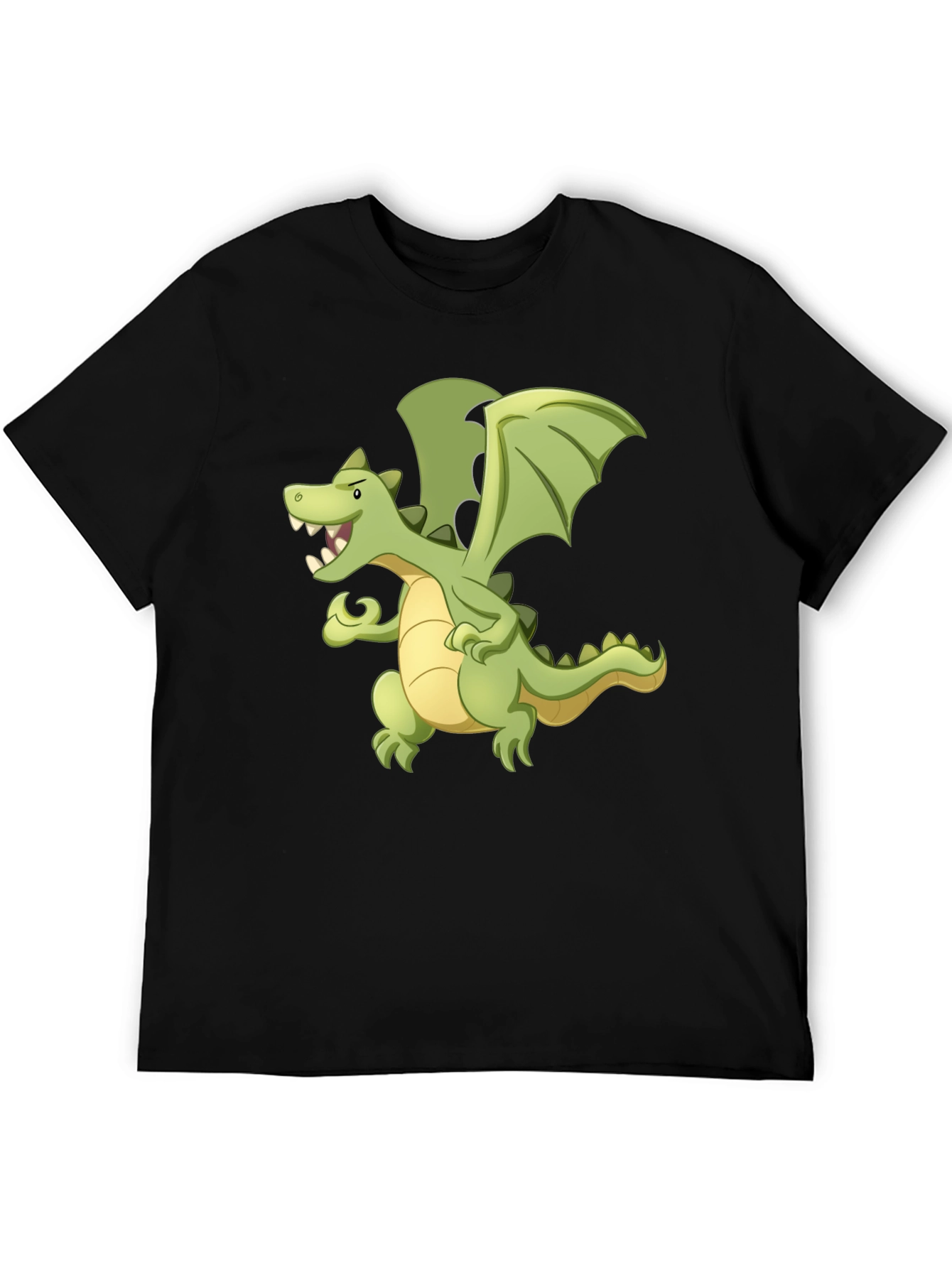 Dragon Graphic Tee - Black Cotton T-Shirt
