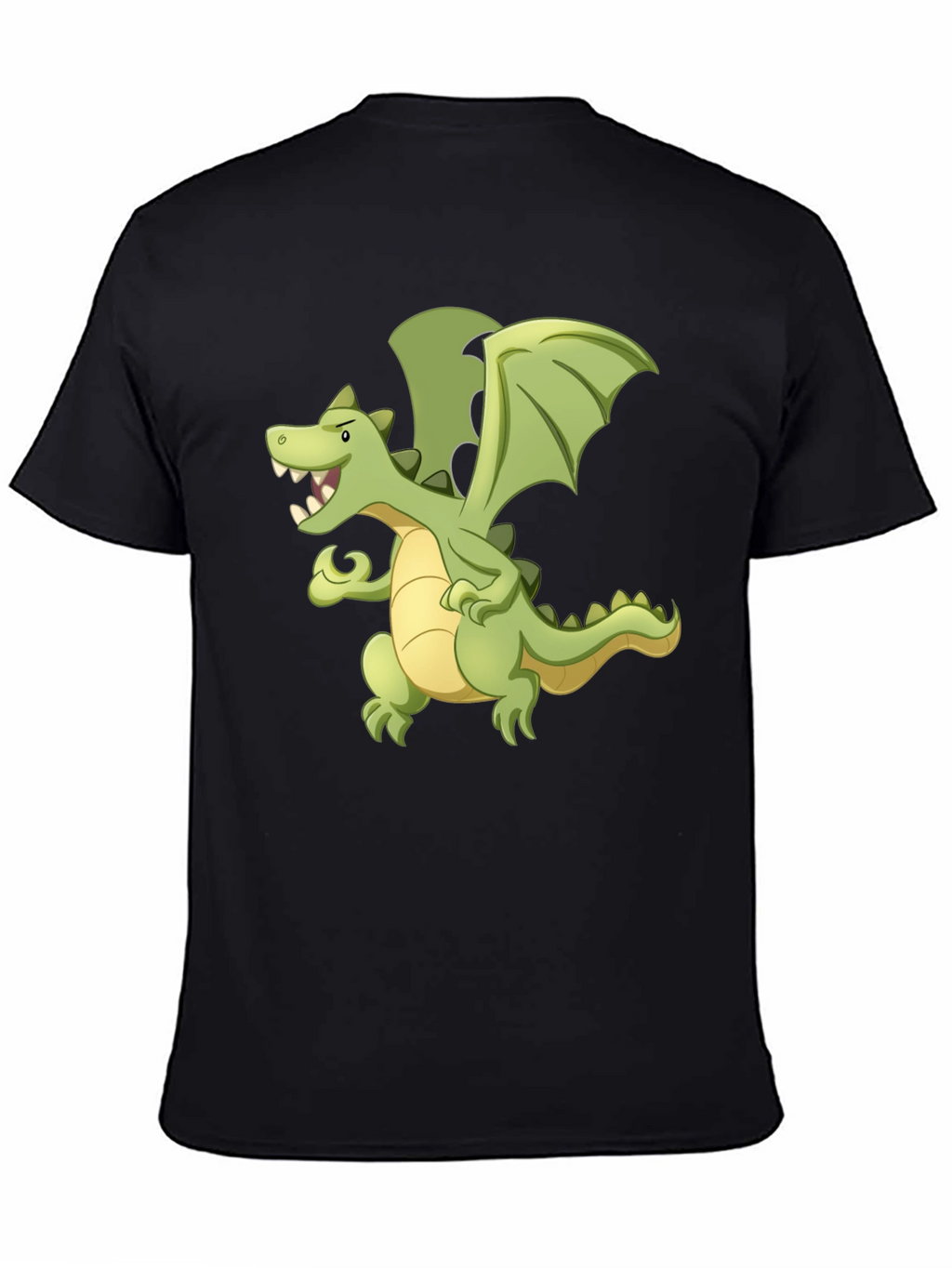 Dragon Graphic Tee - Black Cotton T-Shirt