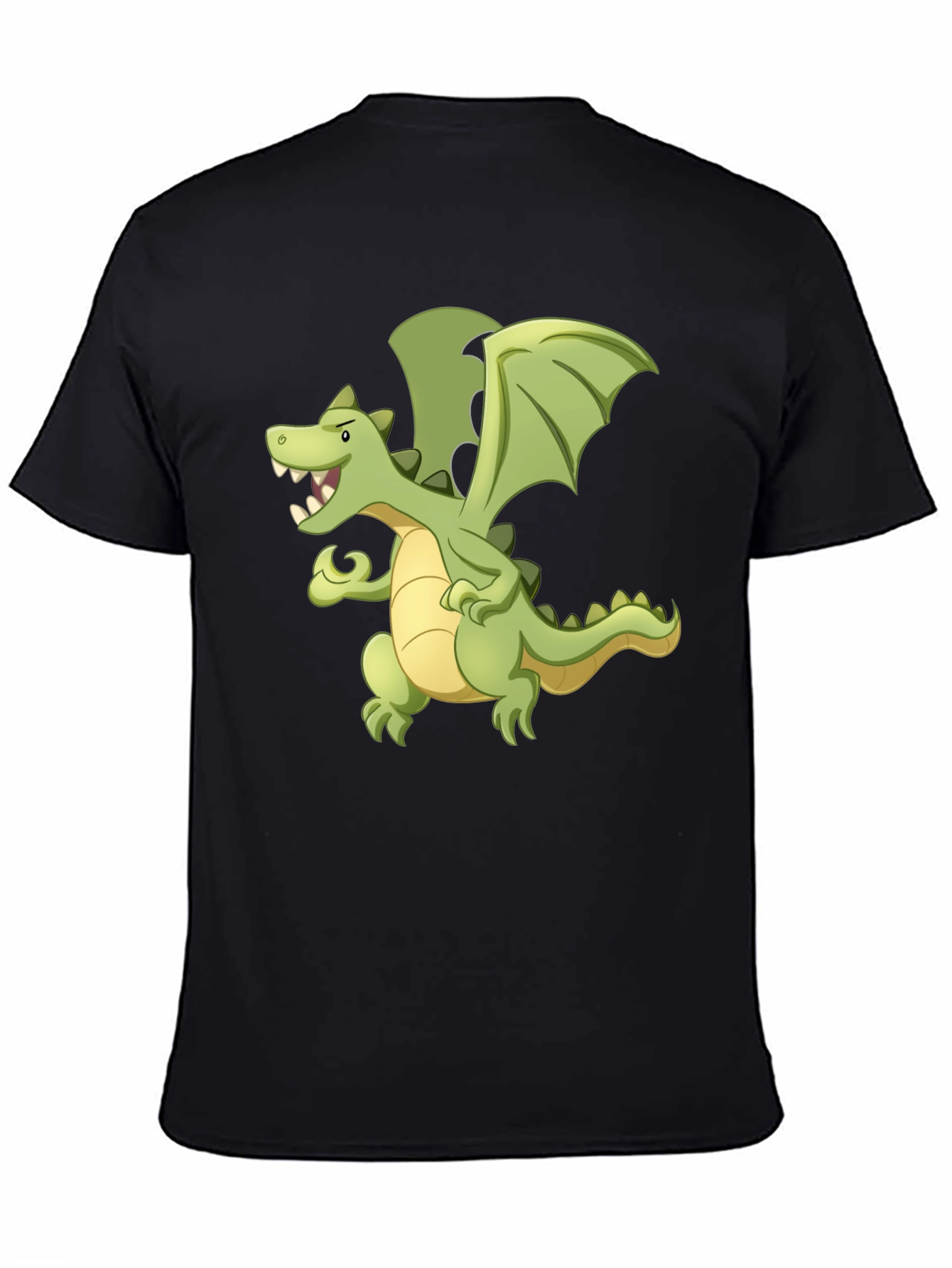 Dragon Graphic Tee - Black Cotton T-Shirt