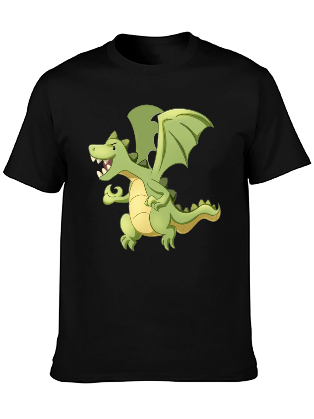 Dragon Graphic Tee - Black Cotton T-Shirt