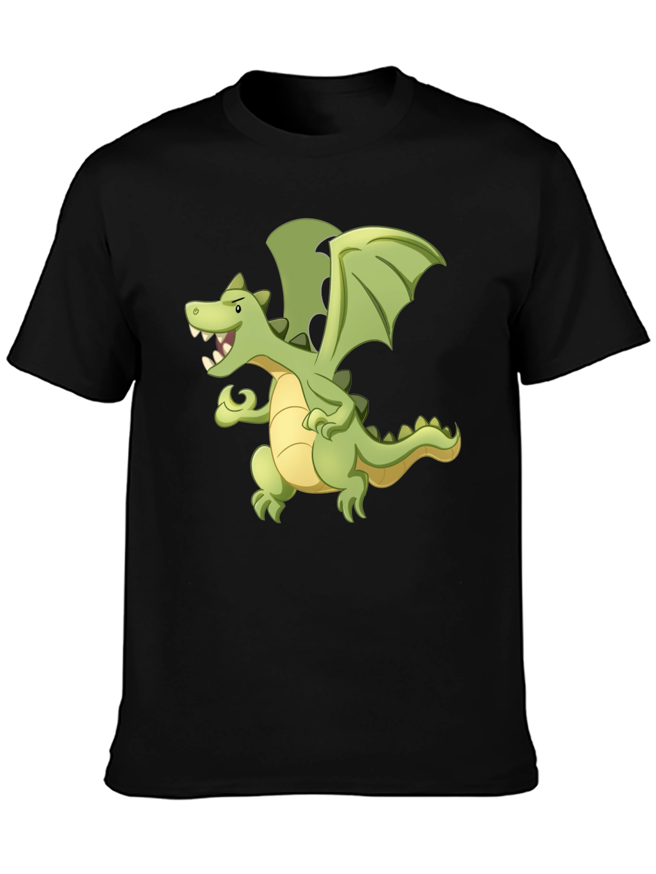 Dragon Graphic Tee - Black Cotton T-Shirt