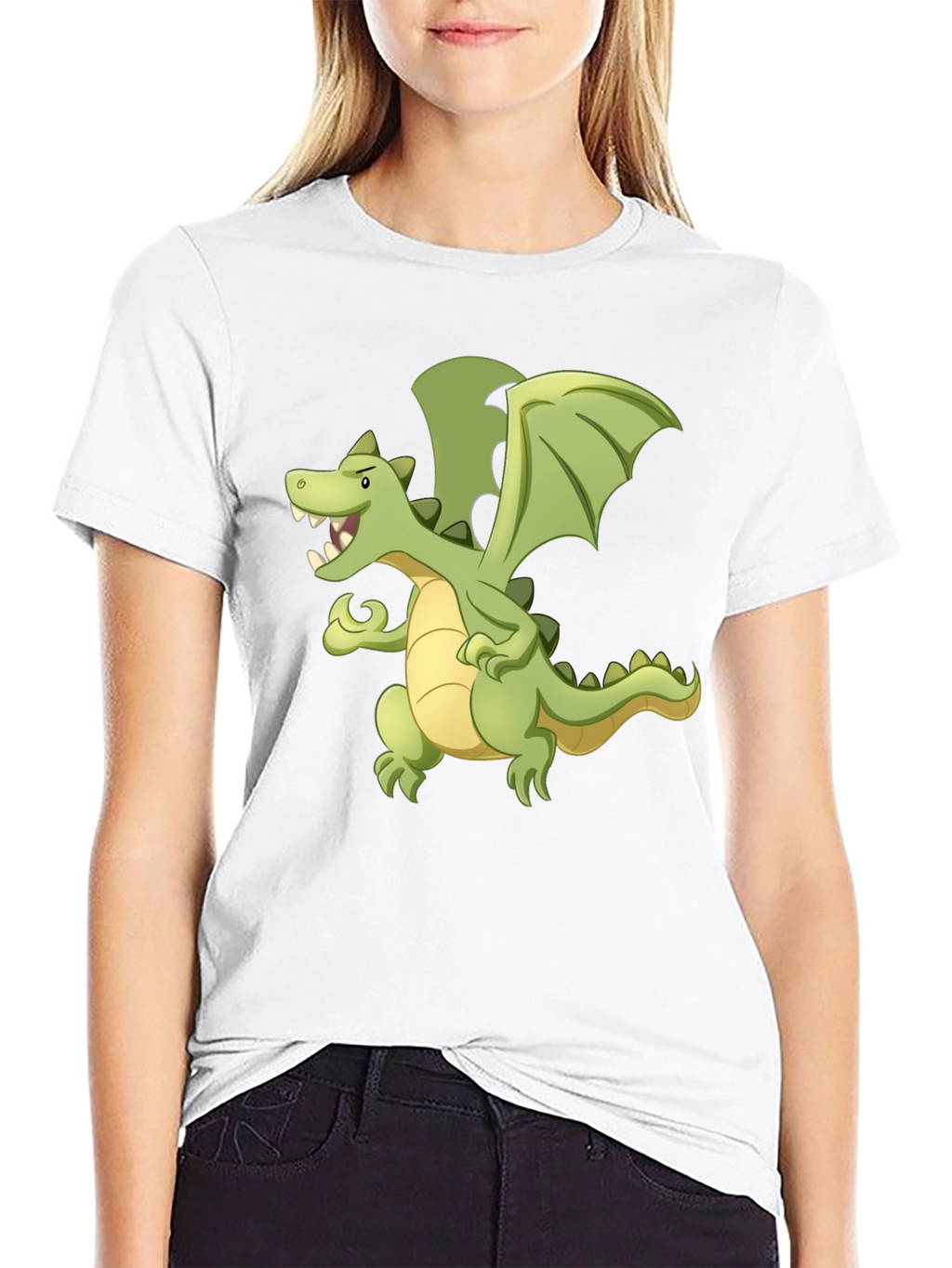 Dragon Graphic Tee - Black Cotton T-Shirt