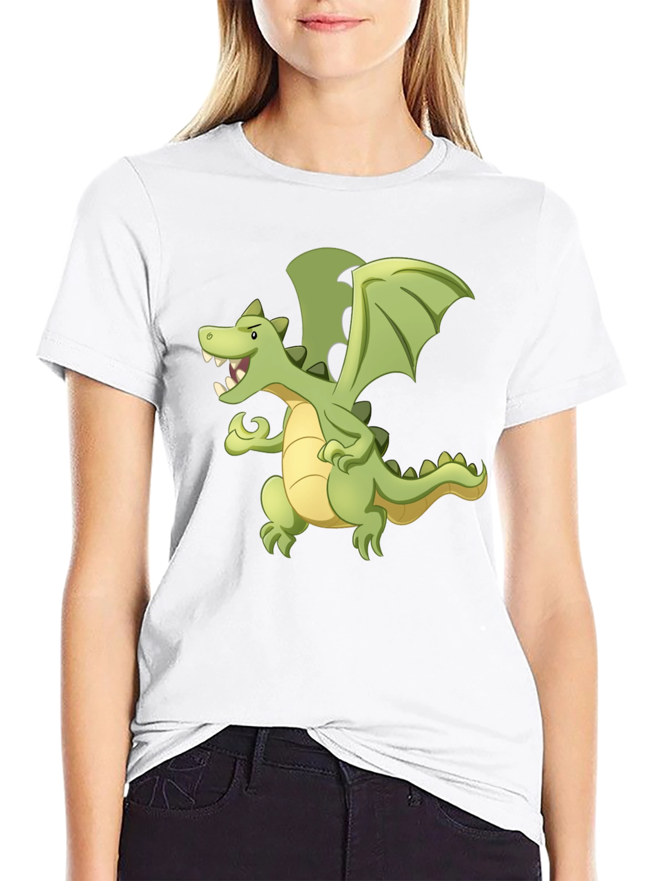 Dragon Graphic Tee - Black Cotton T-Shirt