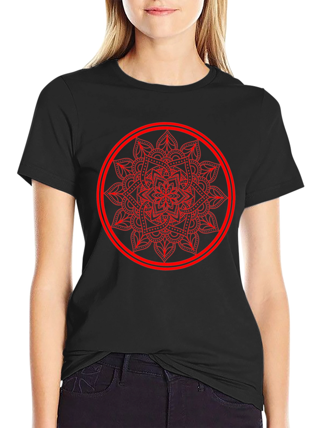 Mandala Circle Graphic Tee - Casual Comfort