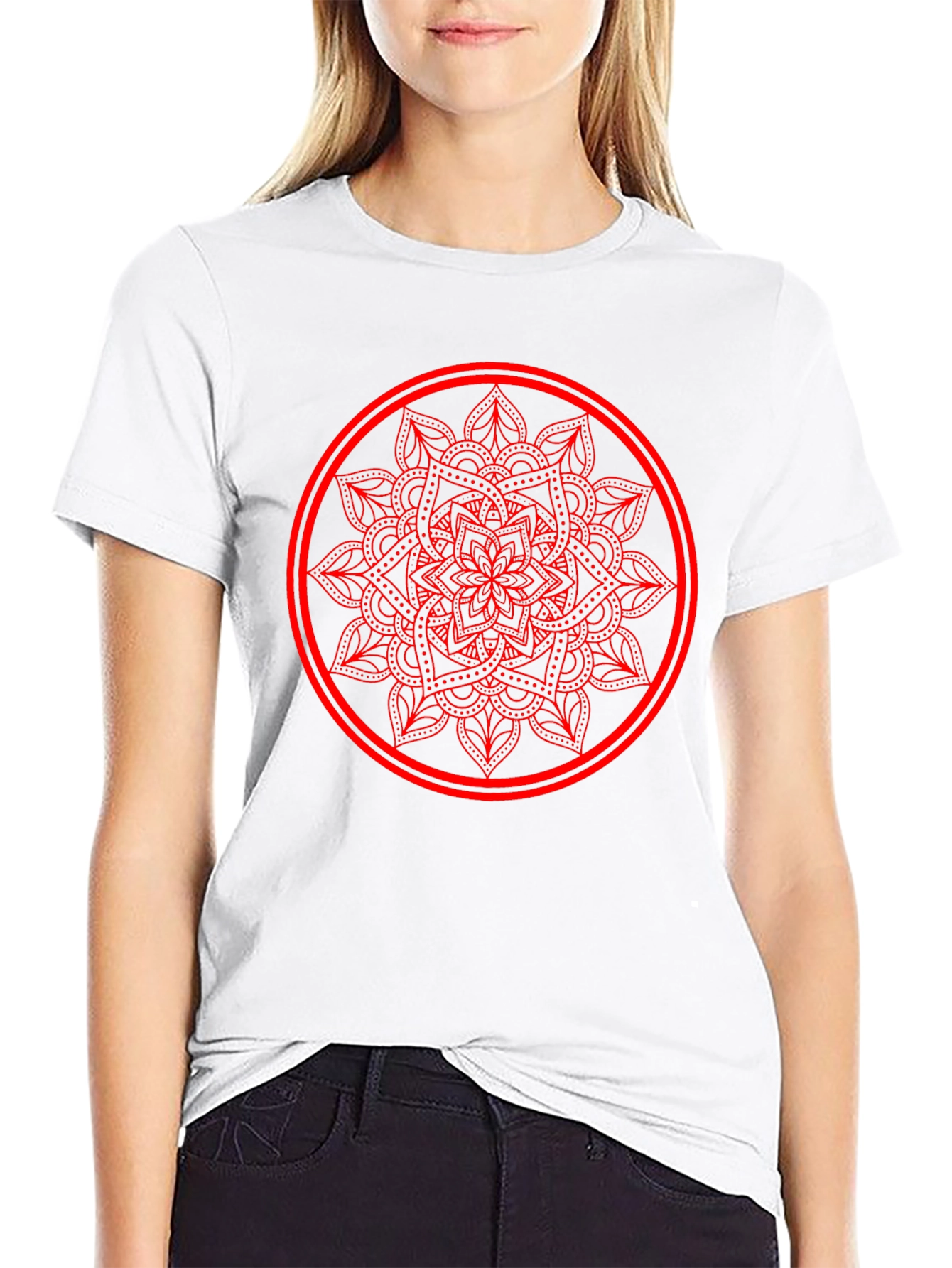 Mandala Circle Graphic Tee - Casual Comfort