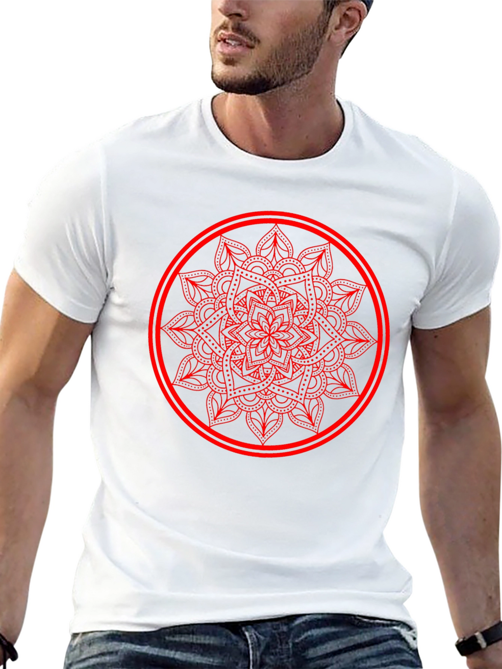 Mandala Circle Graphic Tee - Casual Comfort