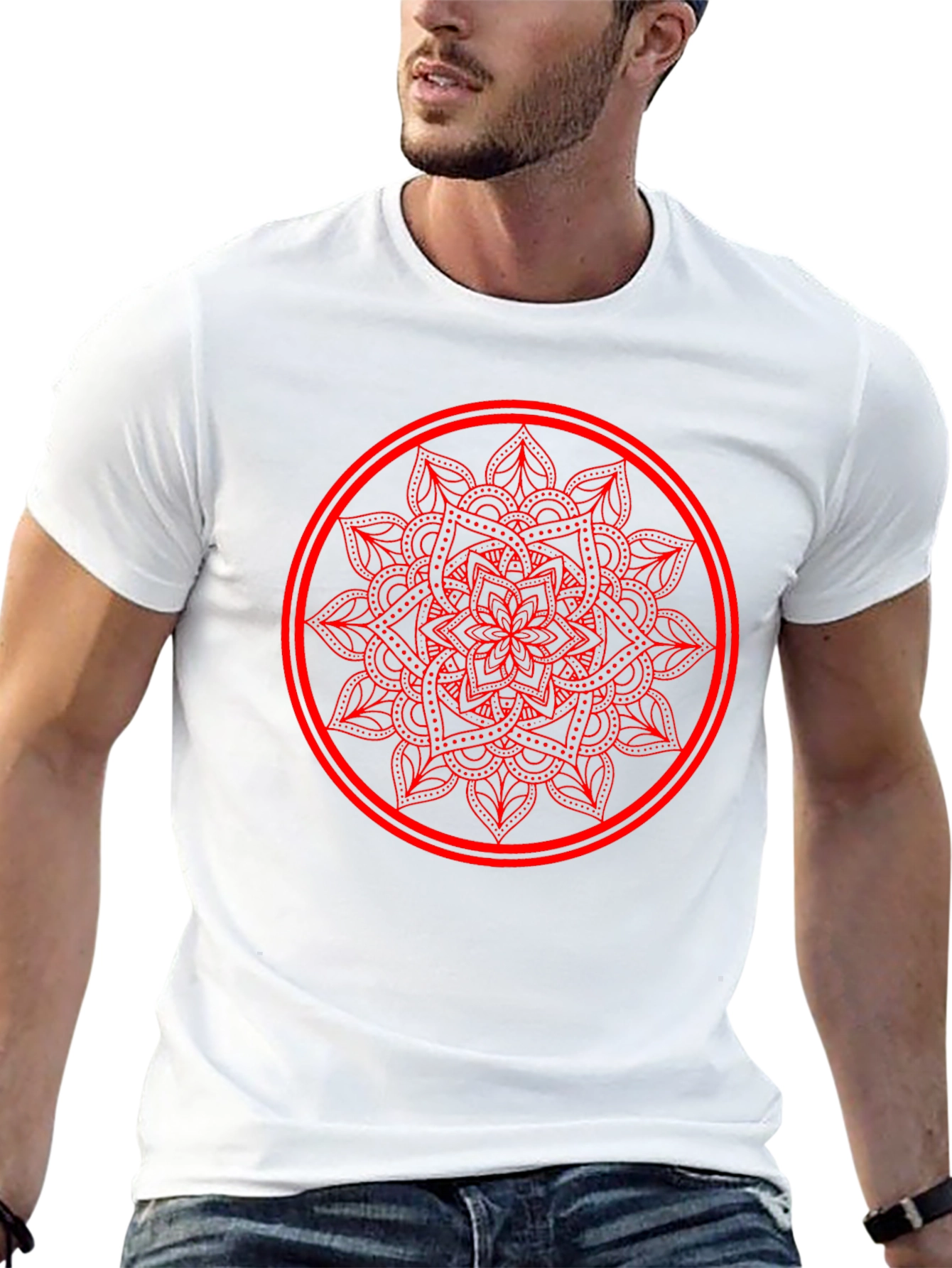 Mandala Circle Graphic Tee - Casual Comfort