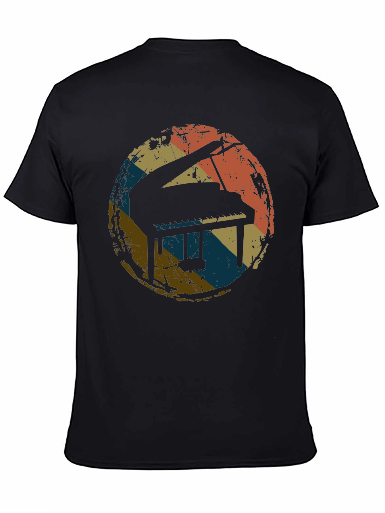 Retro Piano Graphic Tee - Vintage Music T-Shirt